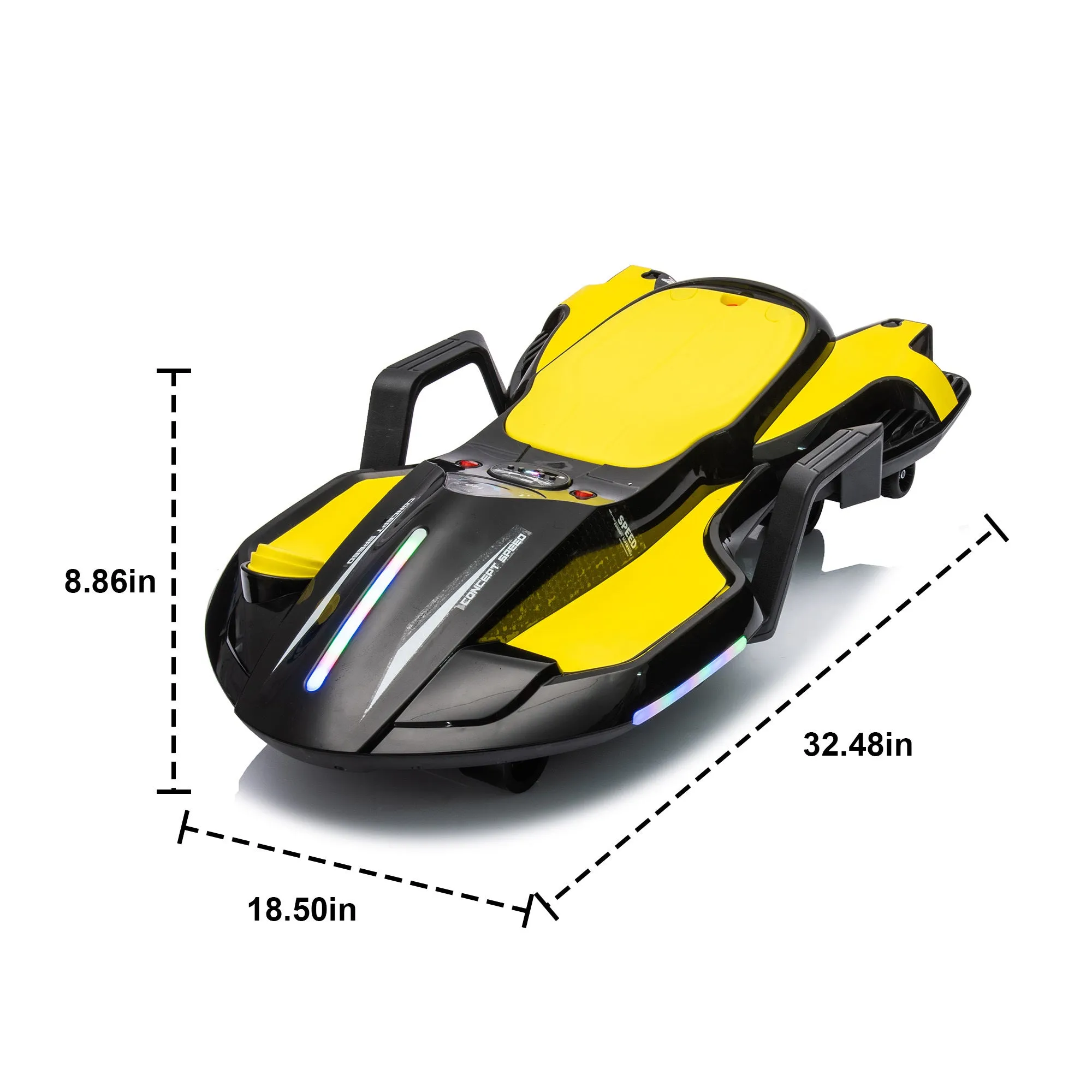 24V Kids Ride On Electric scooter w/ helmet knee pads,24v ride on toy for kids,Spray function,2WD 400w wheel-hub motor,5.59-6.84MPH,Gravity Steering,Use for 1-2 hours,Exercise your child age 6 .