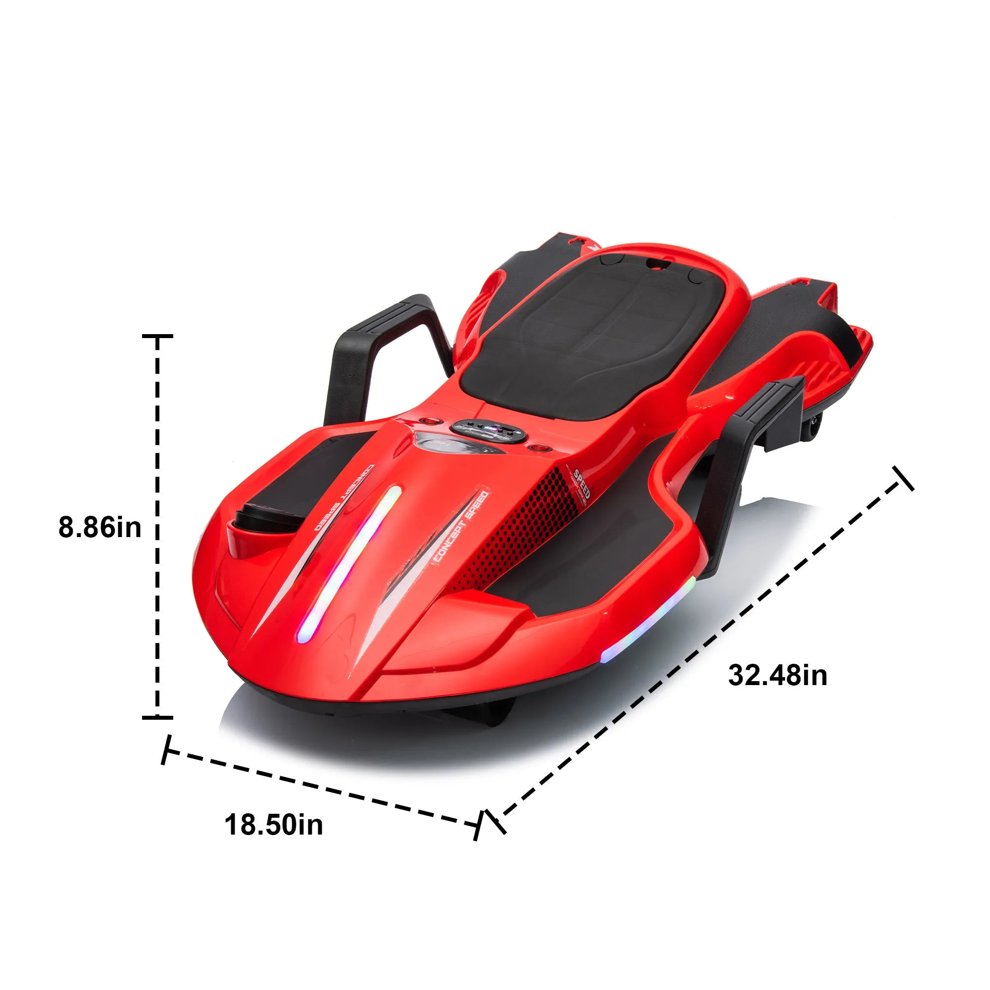 24V Kids Ride On Electric scooter w/ helmet knee pads,24v ride on toy for kids,Spray function,2WD 400w wheel-hub motor,5.59-6.84MPH,Gravity Steering,Use for 1-2 hours,Exercise your child age 6 .