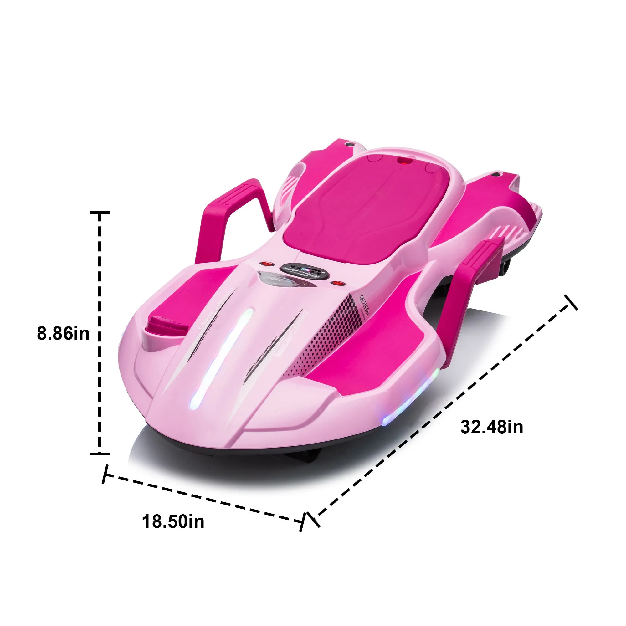 24V Kids Ride On Electric scooter w/ helmet knee pads,24v ride on toy for kids,Spray function,2WD 400w wheel-hub motor,5.59-6.84MPH,Gravity Steering,Use for 1-2 hours,Exercise your child age 6 .