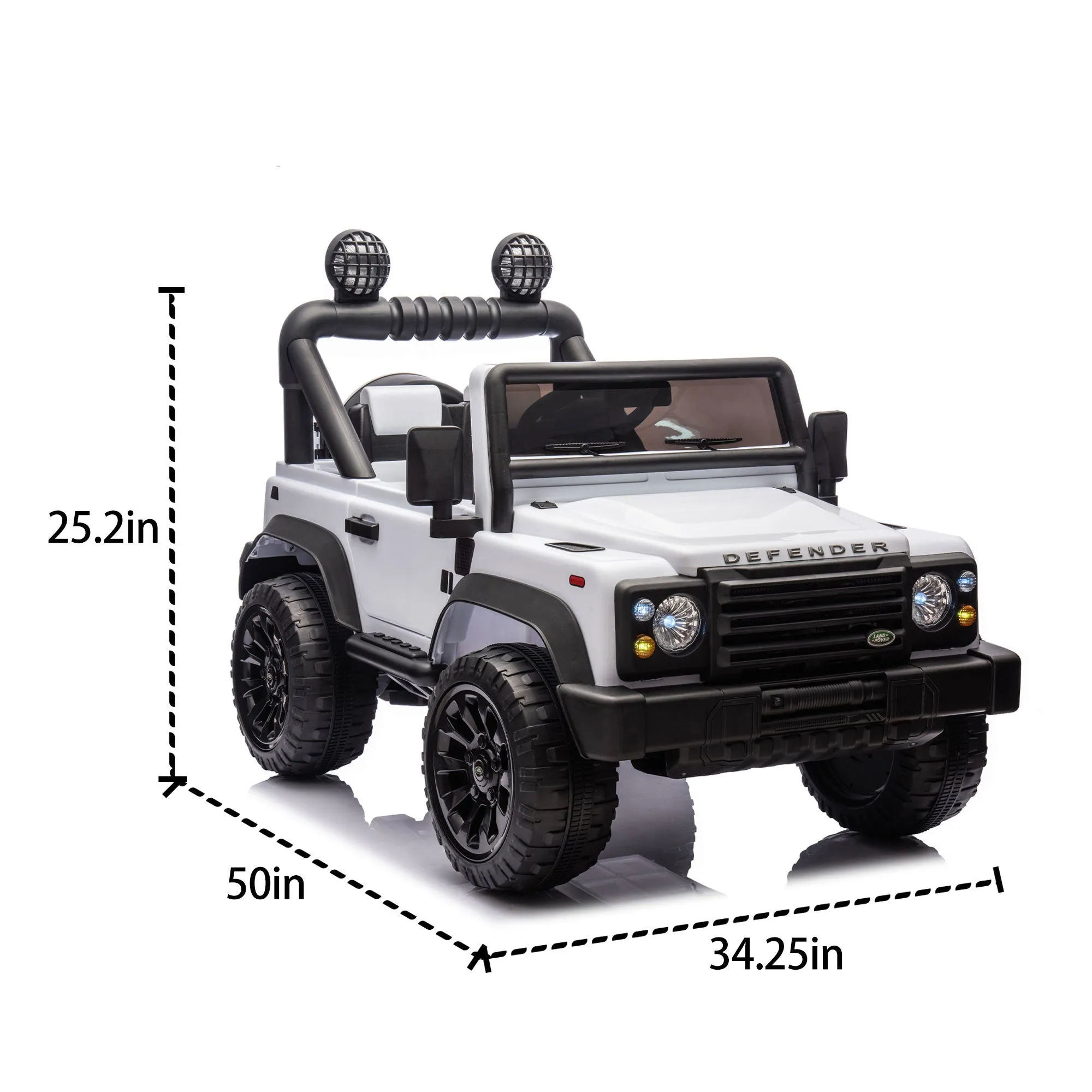 24V Land Rover Defender Kids Ride-On Car with Parent Control