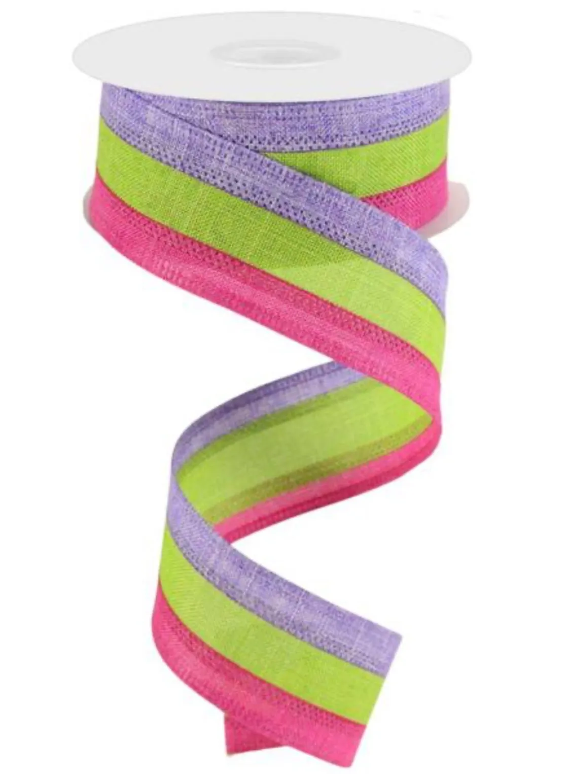 3 colors in 1 striped ribbon 1.5”