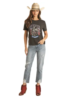 49T3227 - Rock&Roll Denim Women's "Western State Of Mind" T-Shirt