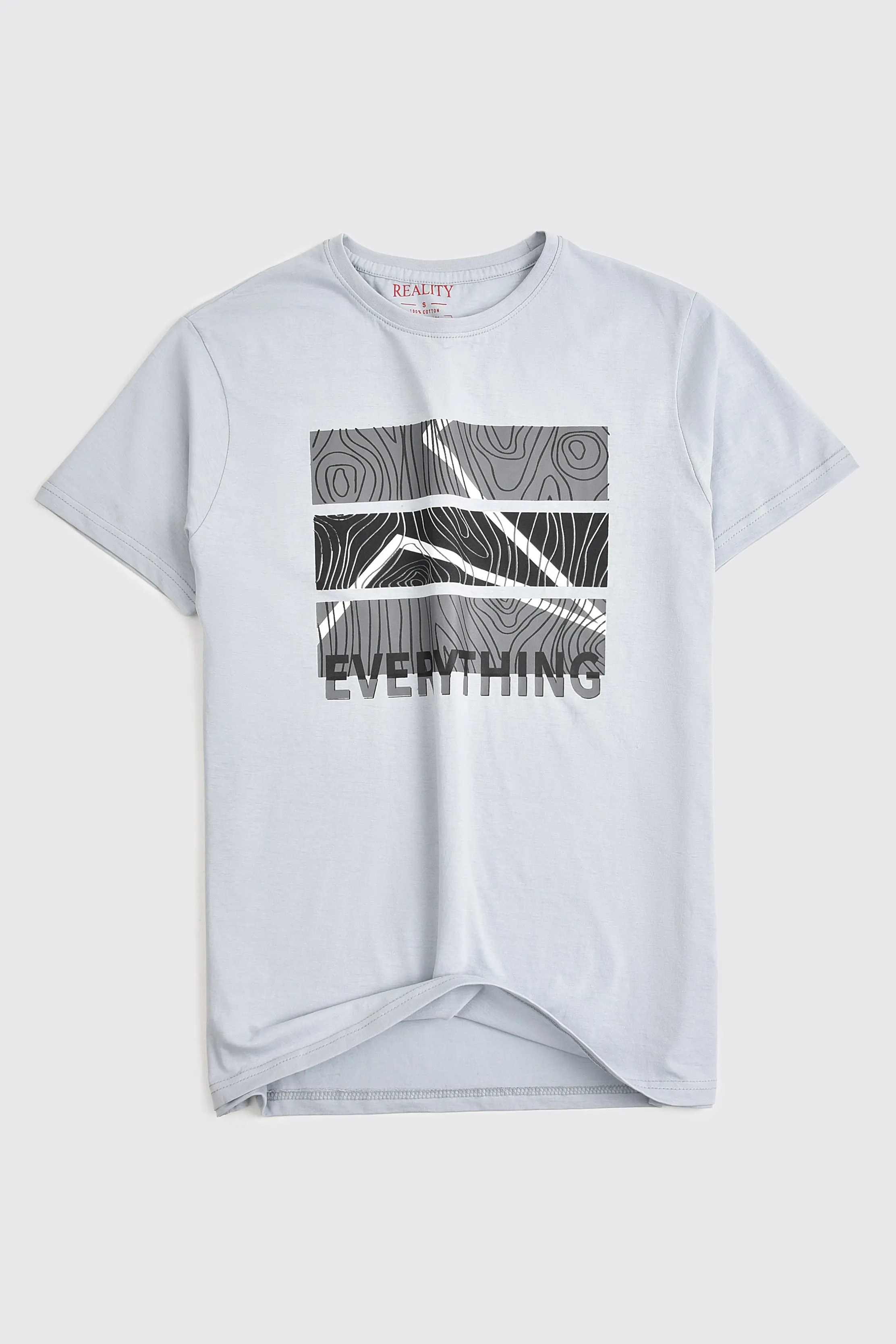 Abstract Gray Graphic T-Shirt