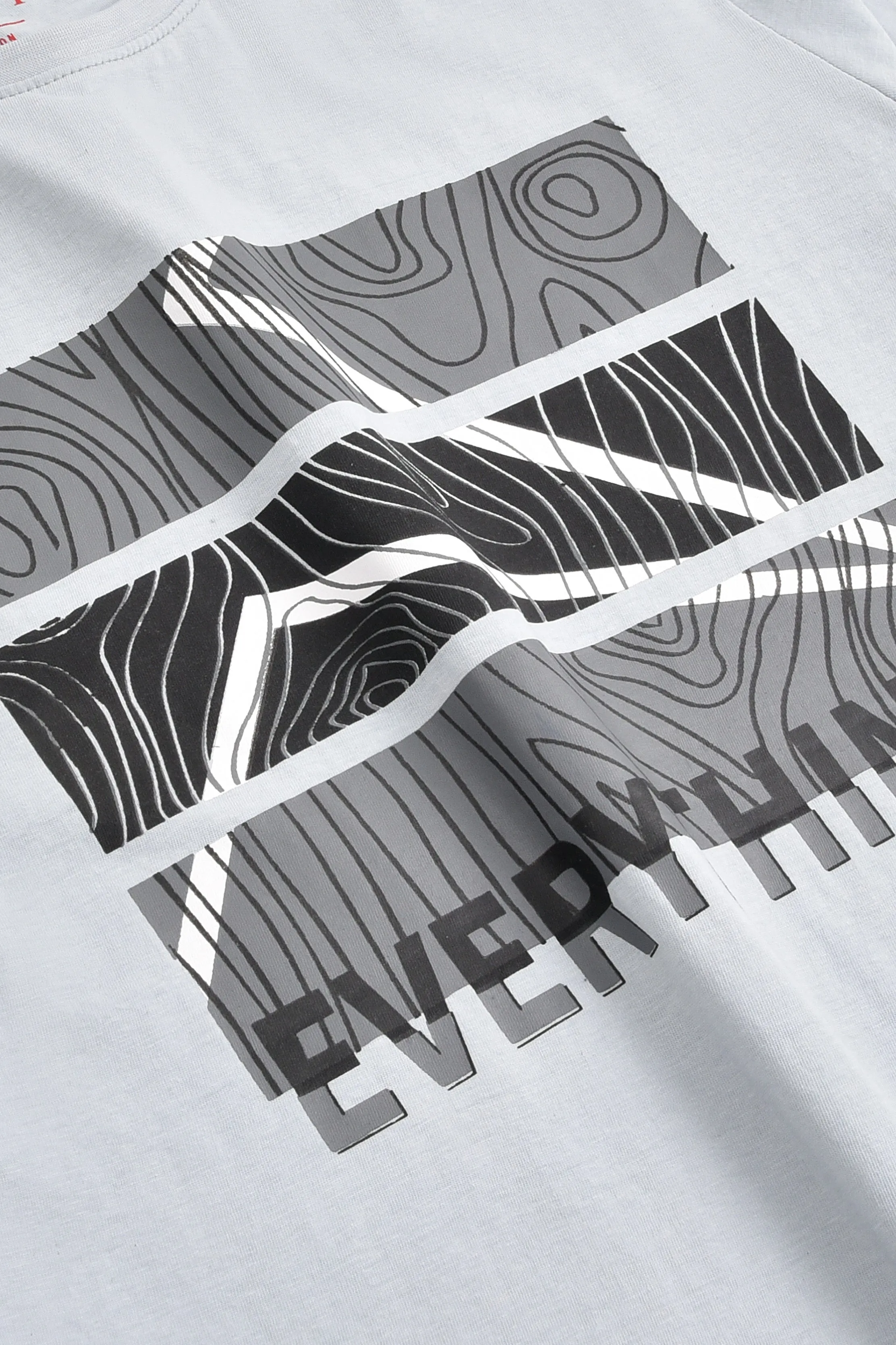 Abstract Gray Graphic T-Shirt