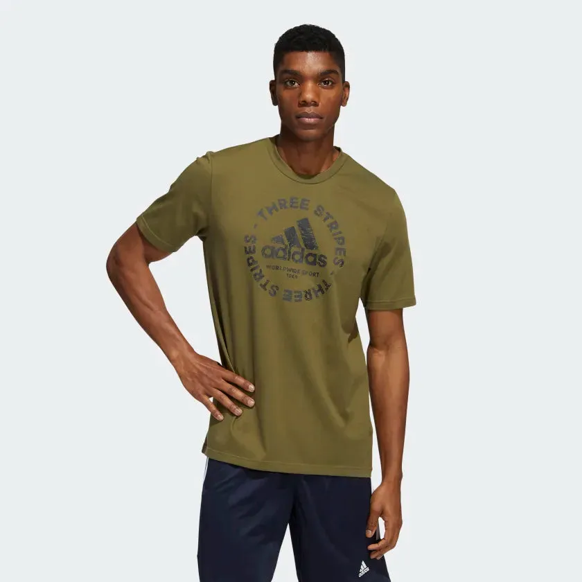 Adidas Sketch Emblem Mens Graphic Tee