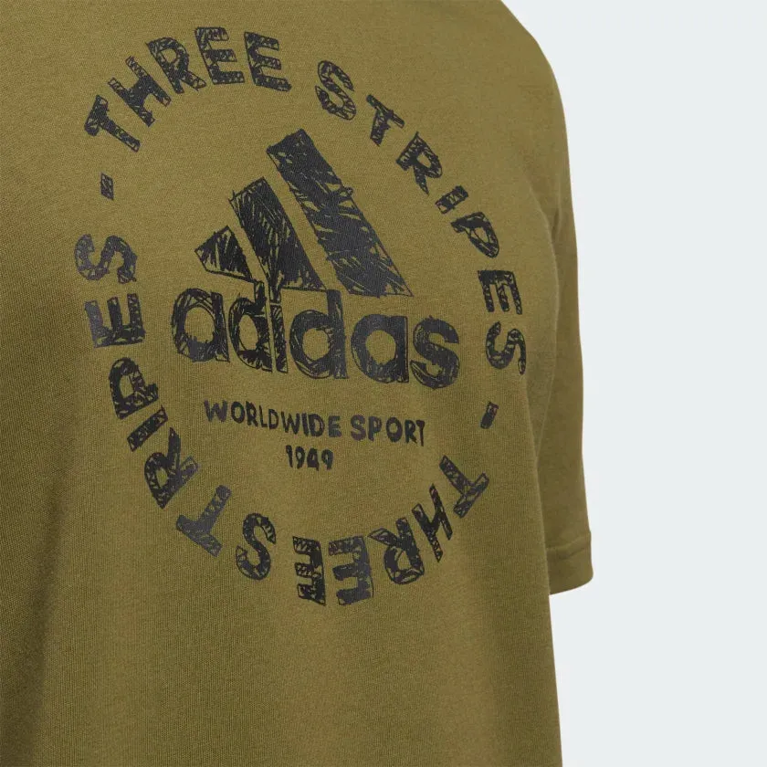 Adidas Sketch Emblem Mens Graphic Tee