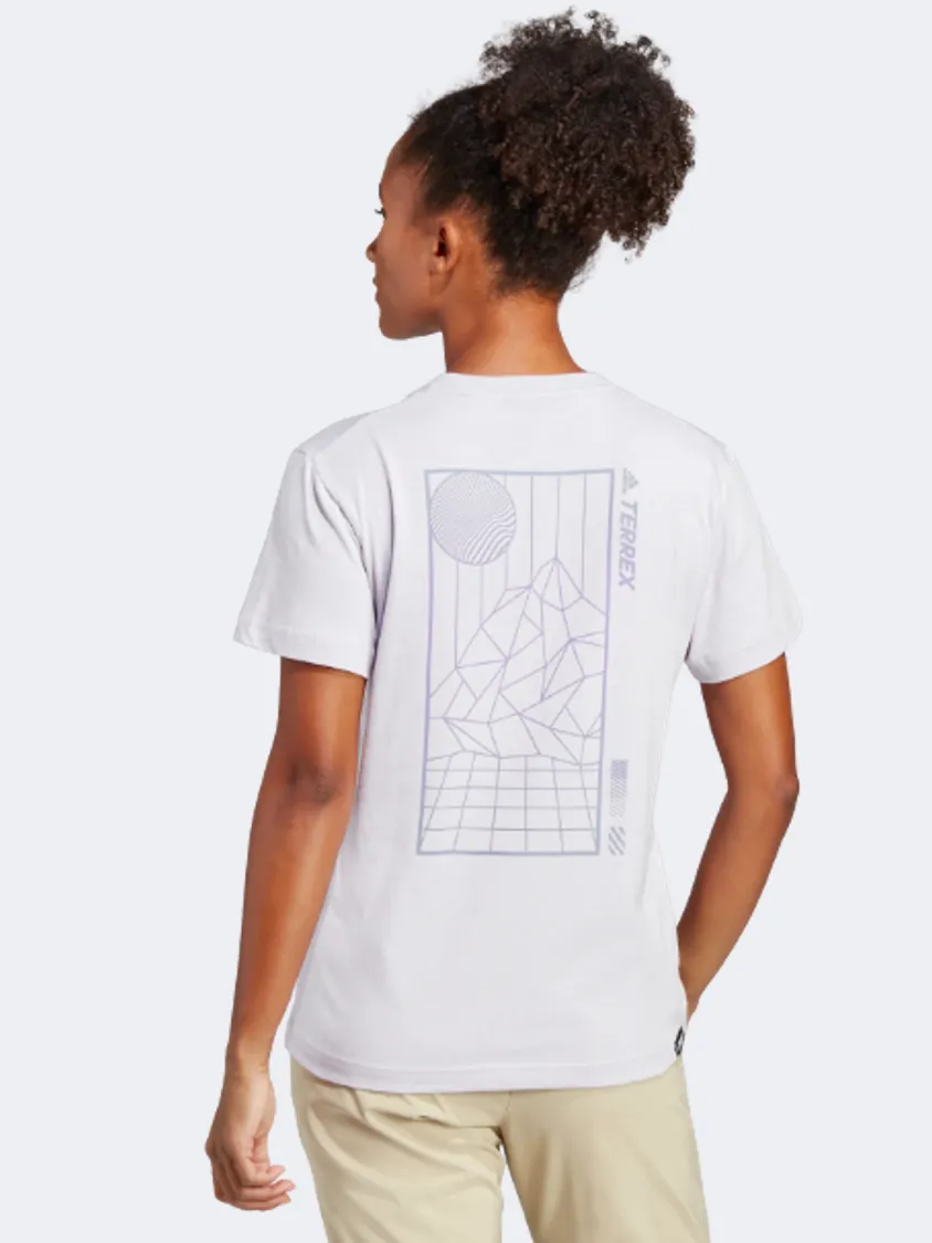 Adidas Terrex Mountain Fun Women Outdoor T-Shirt White/Silver