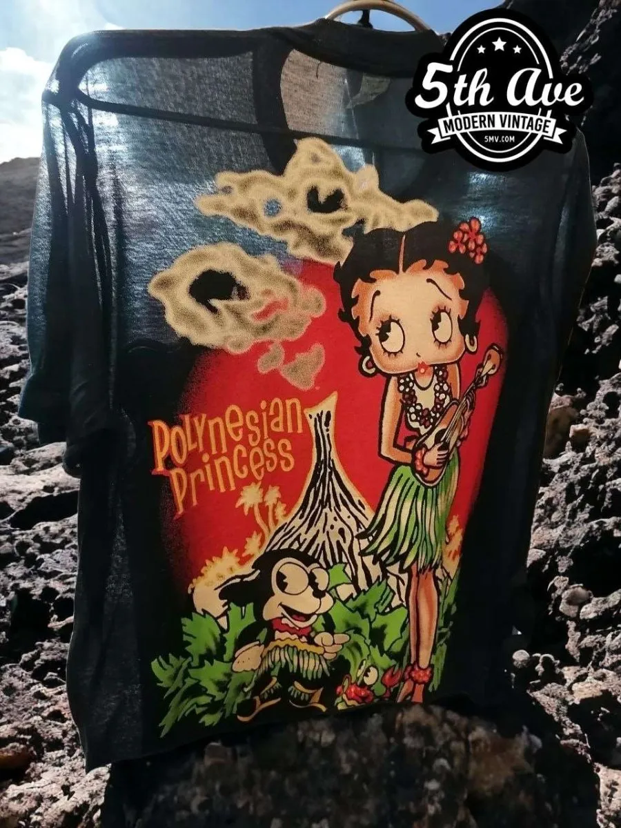 Betty Boop Aloha Hawaii Polynesian Princess Sheer t shirt