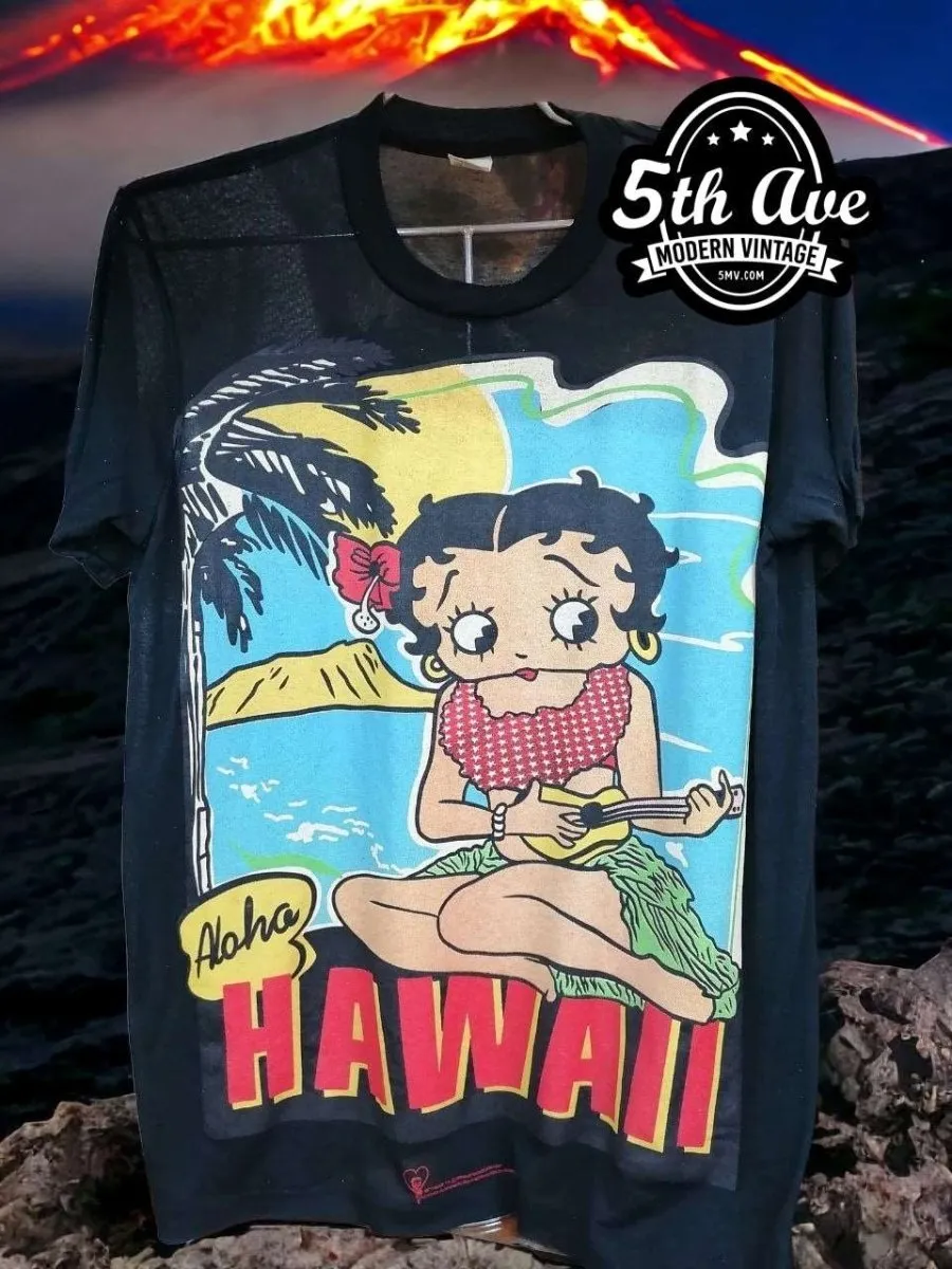 Betty Boop Aloha Hawaii Polynesian Princess Sheer t shirt