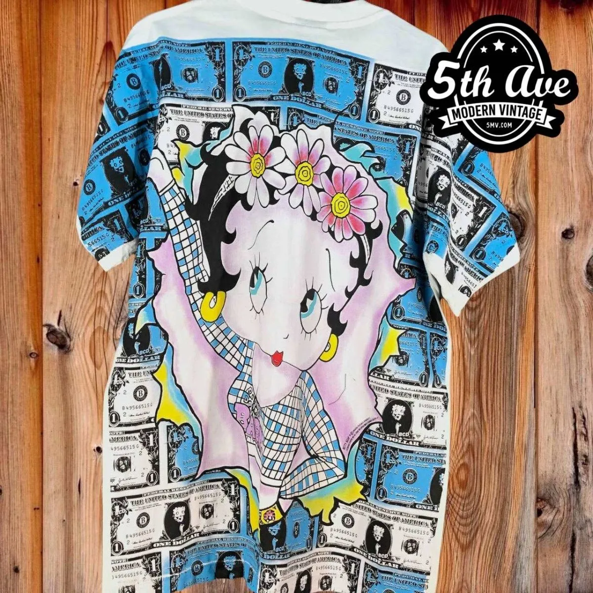 Betty Boop Million Dollar Babe - AOP all over print New Vintage Animation T shirt