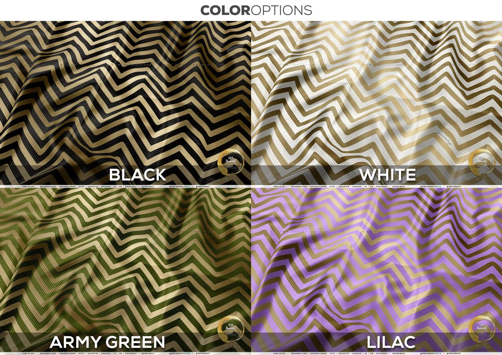 Chevron Pattern Apparel Fabric 3Meters , 4 Colors | 8 Fabric Options | Abstract Fabric By the Yard | D20096