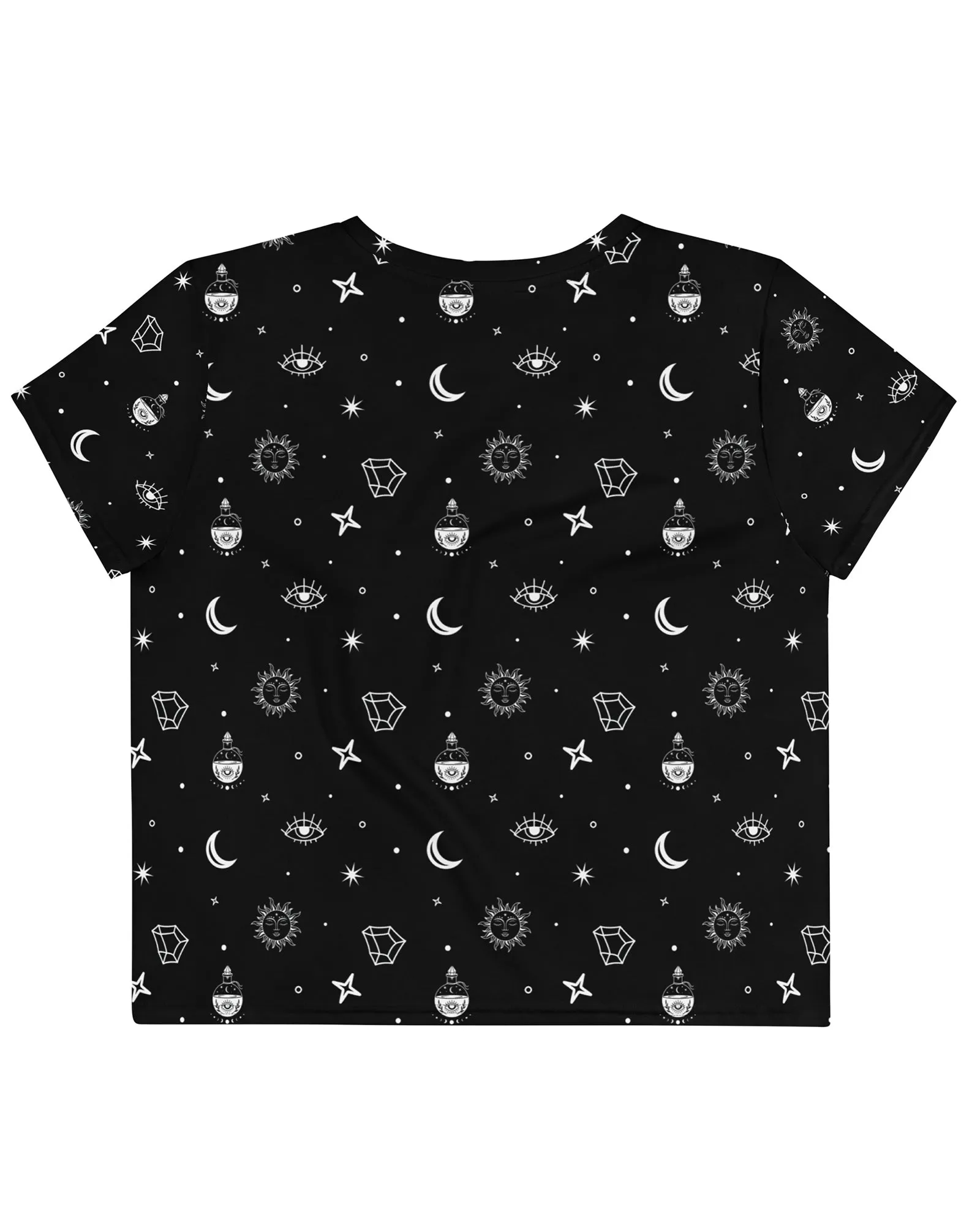 Cosmic Alchemy Crop Tee in Black