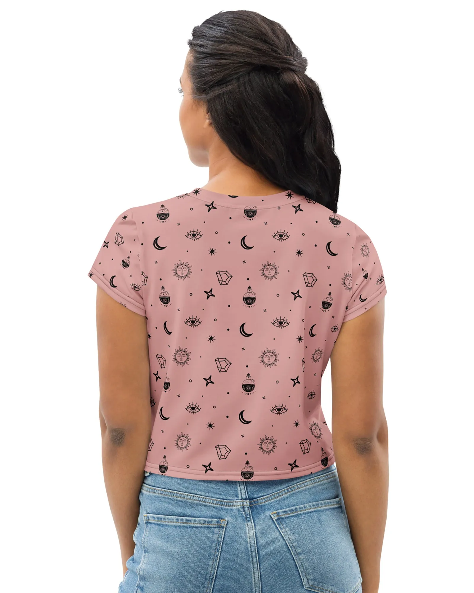 Cosmic Alchemy Crop Tee in Pink