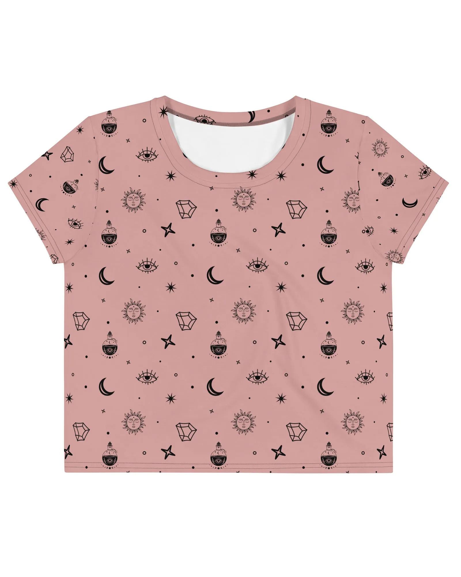 Cosmic Alchemy Crop Tee in Pink