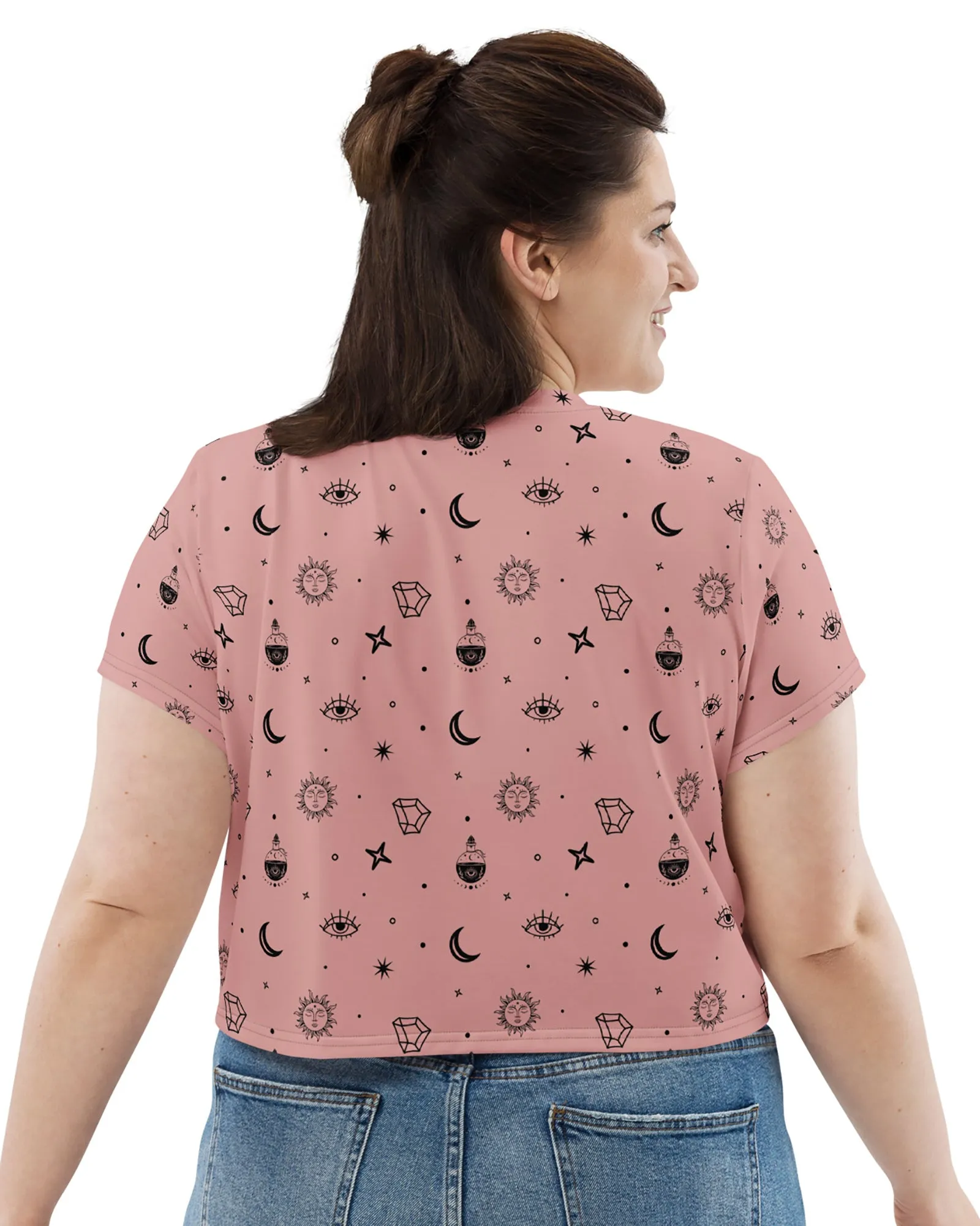 Cosmic Alchemy Crop Tee in Pink