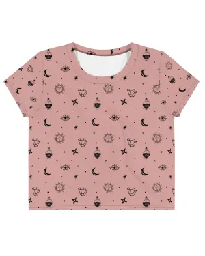 Cosmic Alchemy Crop Tee in Pink