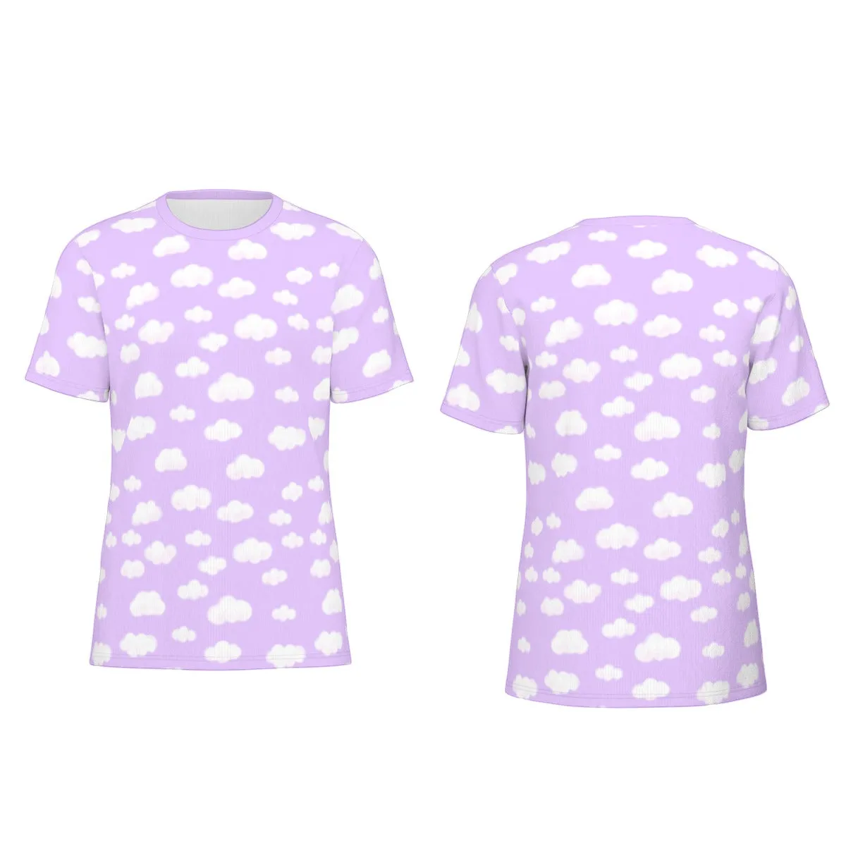 Dreamy Clouds Unisex Cotton T-Shirt (Lilac)