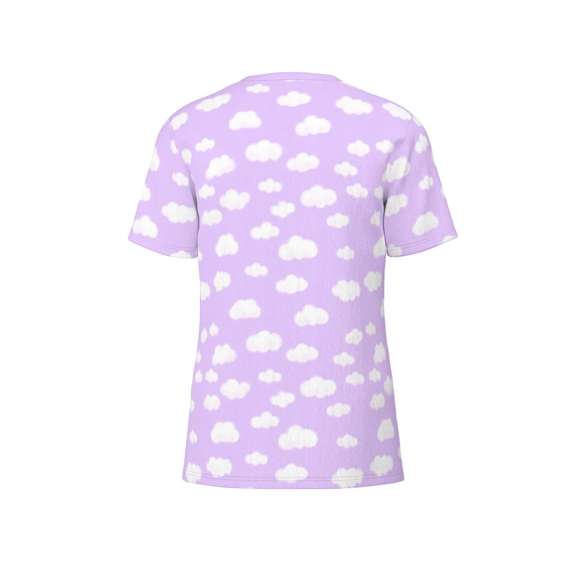 Dreamy Clouds Unisex Cotton T-Shirt (Lilac)