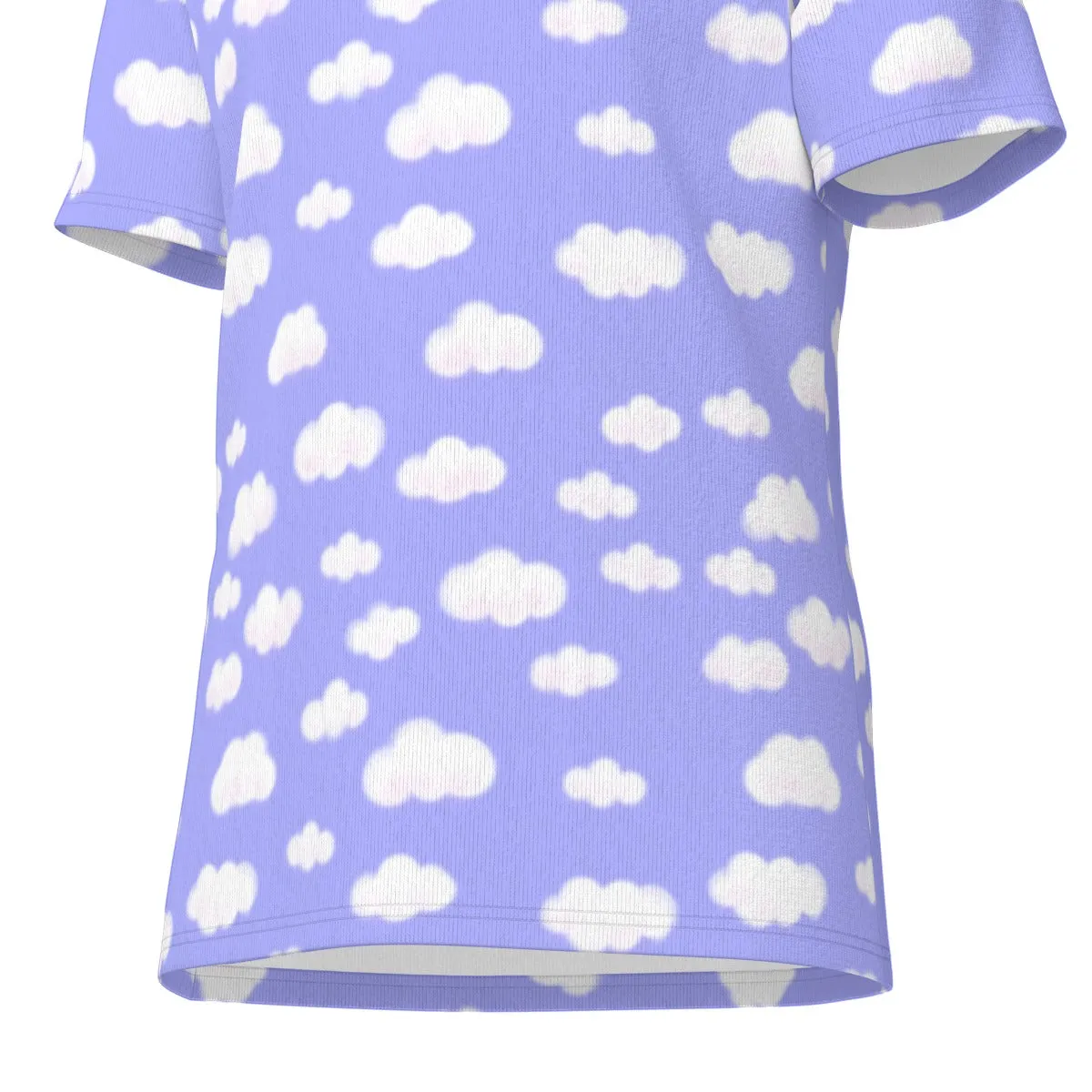 Dreamy Clouds Unisex Cotton T-Shirt (Periwinkle)