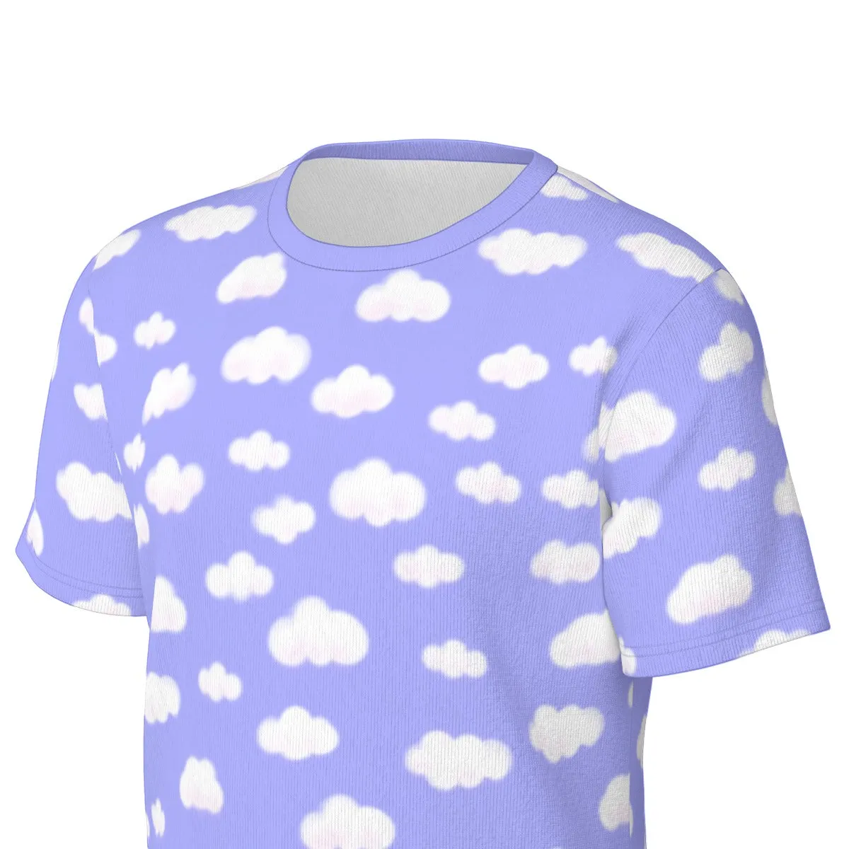 Dreamy Clouds Unisex Cotton T-Shirt (Periwinkle)