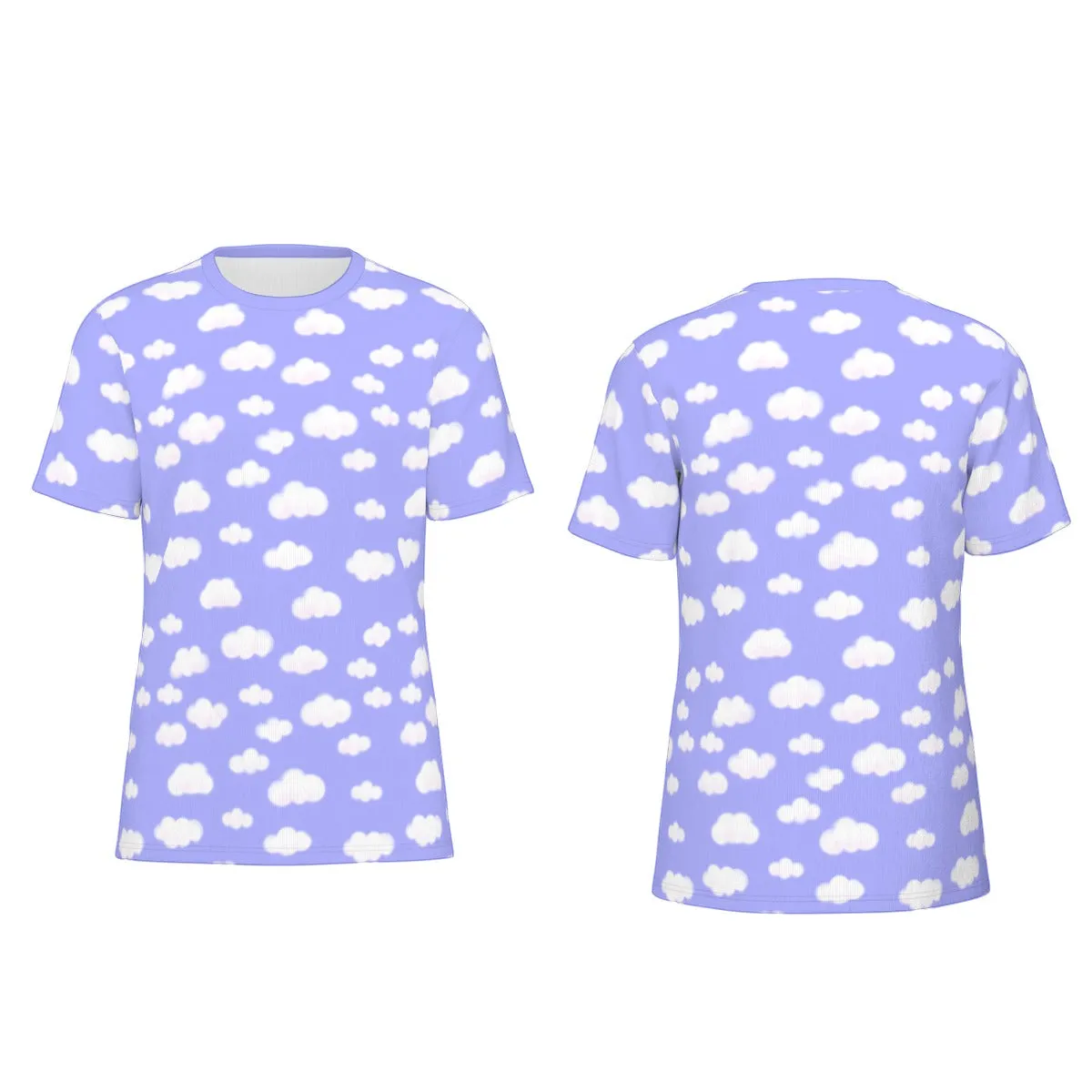 Dreamy Clouds Unisex Cotton T-Shirt (Periwinkle)