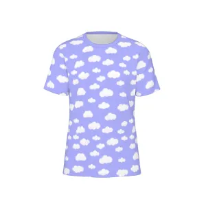 Dreamy Clouds Unisex Cotton T-Shirt (Periwinkle)