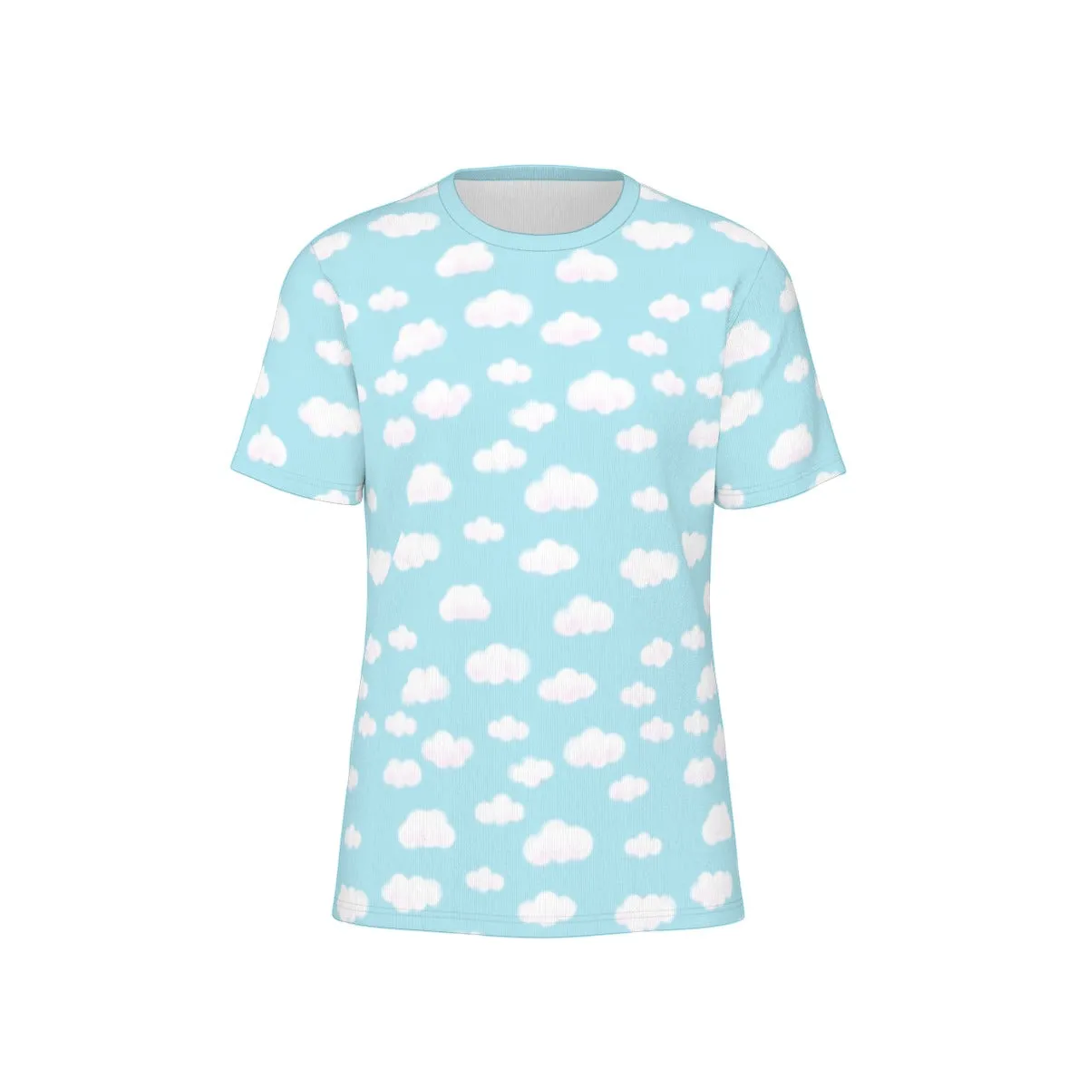 Dreamy Clouds Unisex Cotton T-Shirt (Sky Blue)