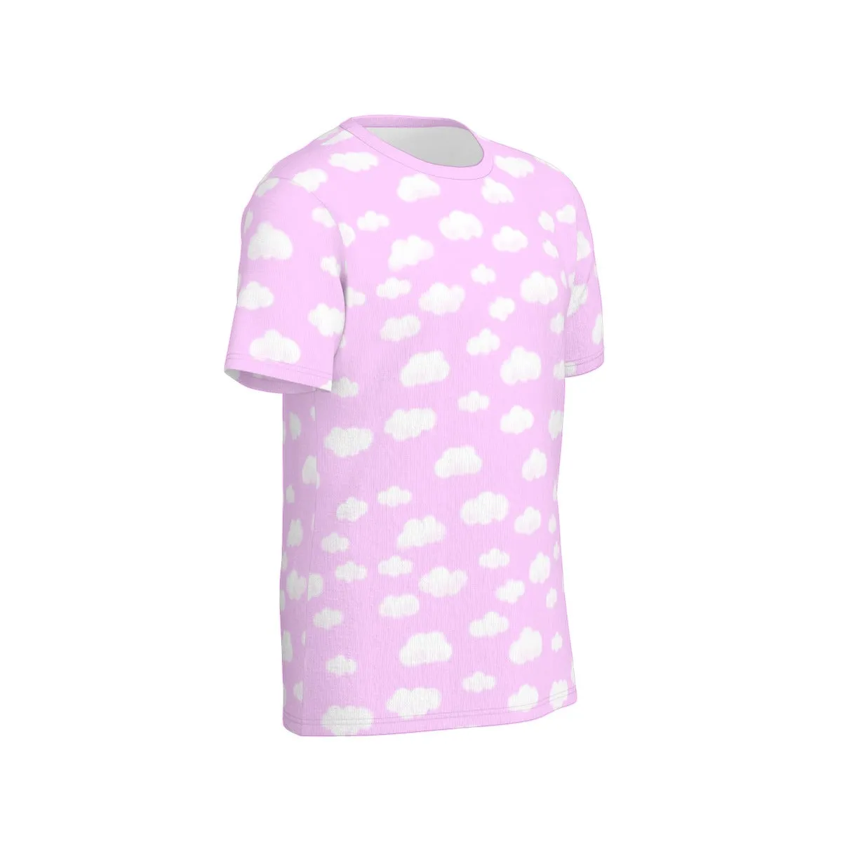 Dreamy Clouds Unisex Cotton T-Shirt (Taffy Pink)