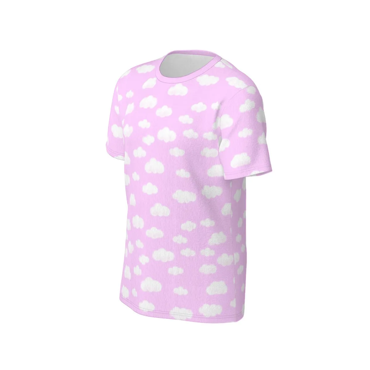 Dreamy Clouds Unisex Cotton T-Shirt (Taffy Pink)