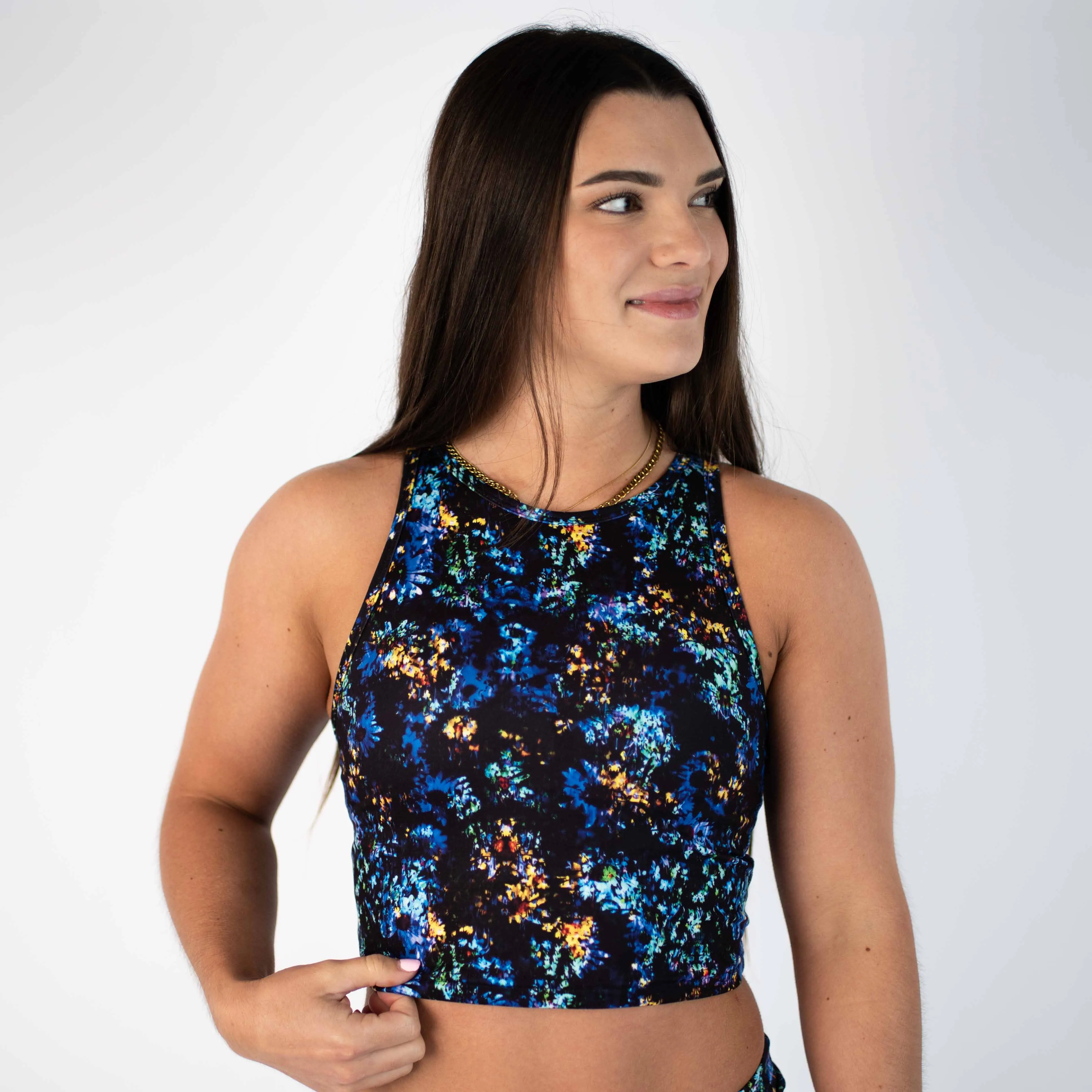 FLEO Tempo Crop Tank - Abyss