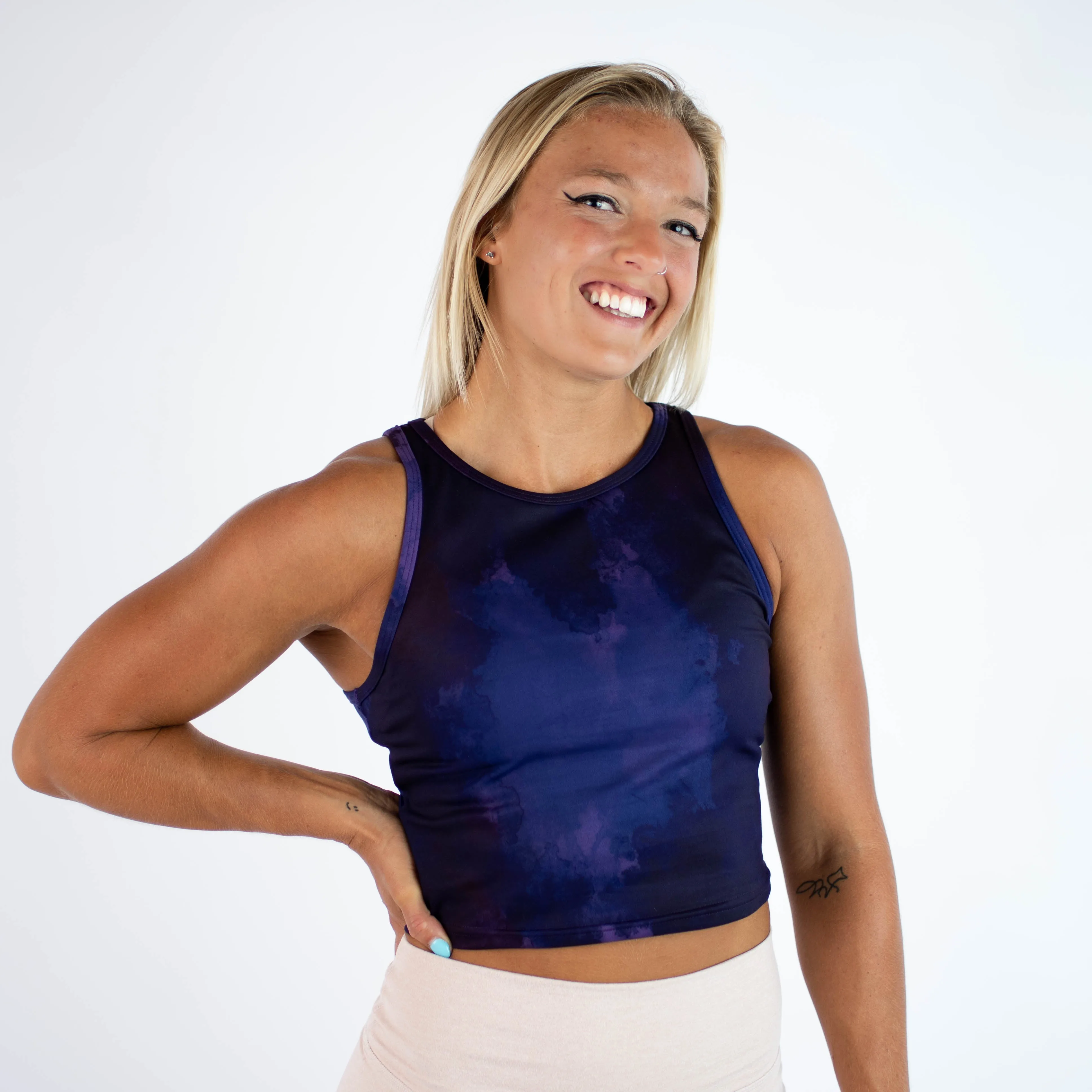 FLEO Tempo Crop Tank - Stormy