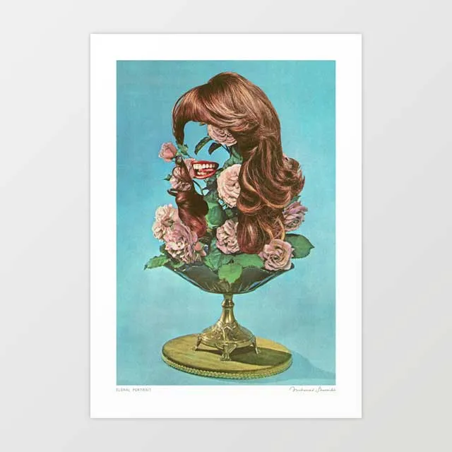 'Floral portrait' Art Print by Vertigo Artography