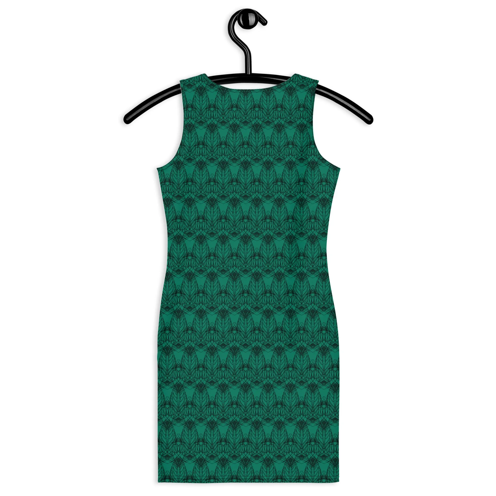 Green Aesthetic Art Dress – All-Over Print Tank Dres,  Unique All-Over Print Bodycon dress