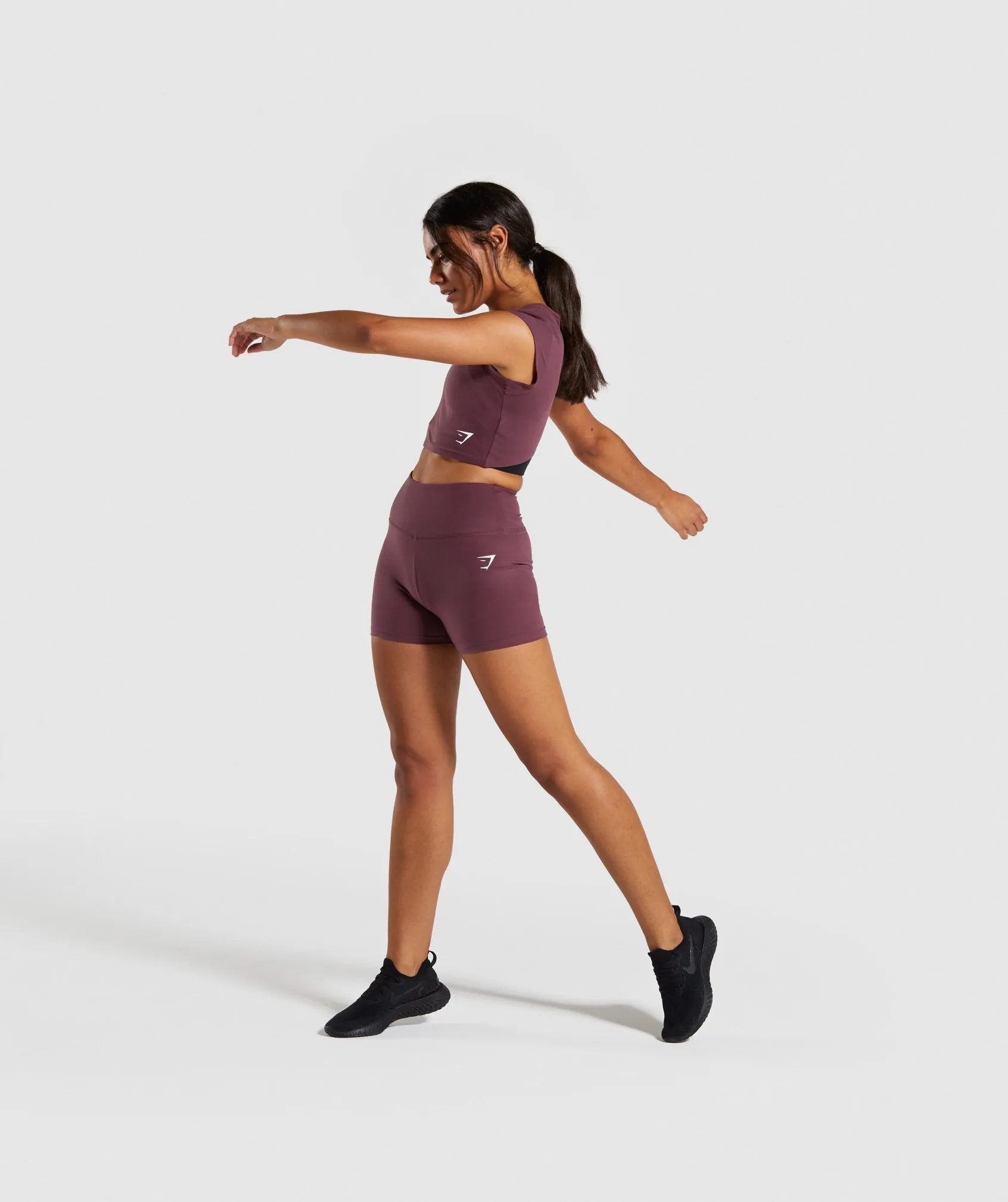 Gymshark Dreamy Cap Sleeve Crop Top - Berry Red