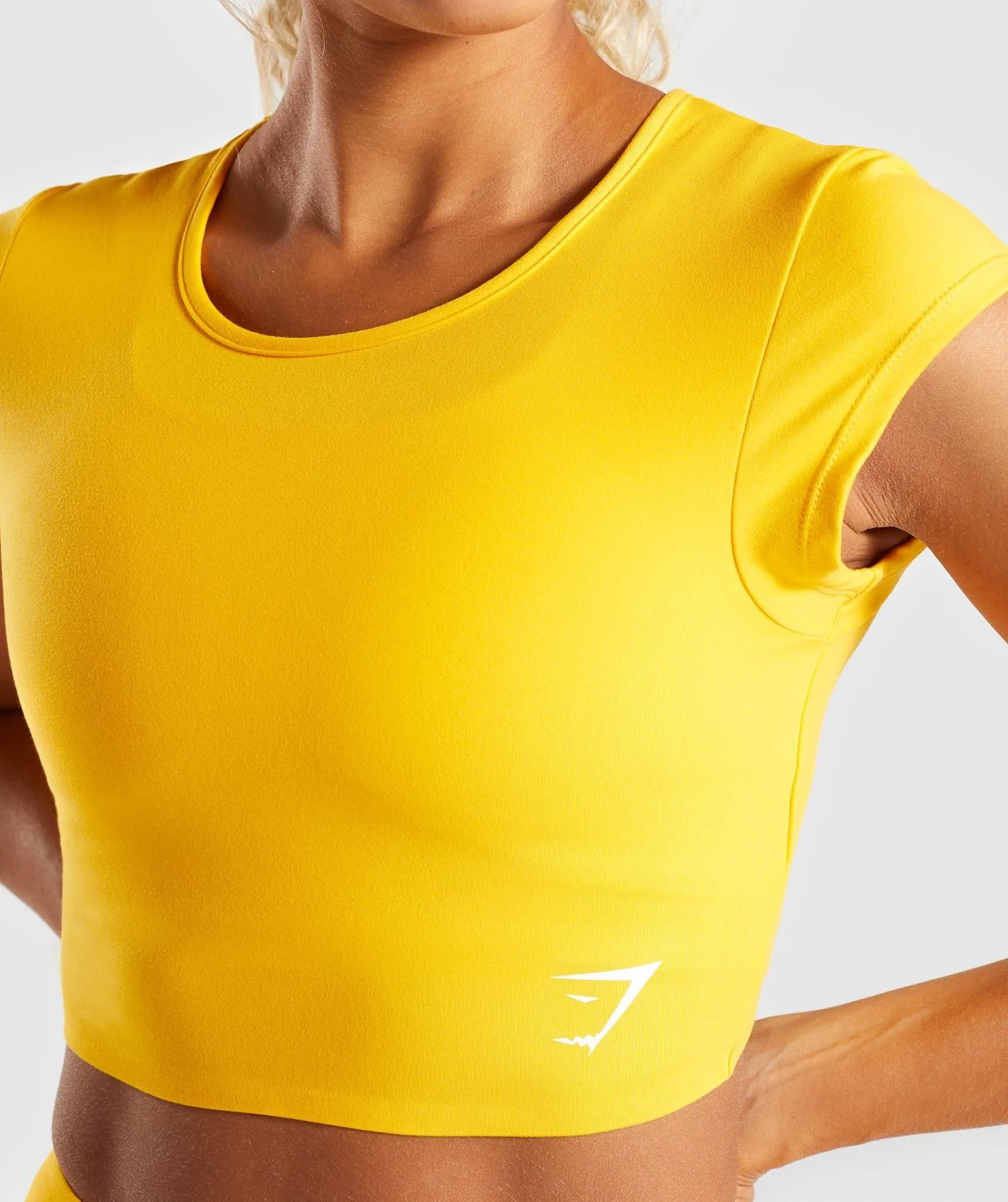 Gymshark Dreamy Cap Sleeve Crop Top - Citrus Yellow