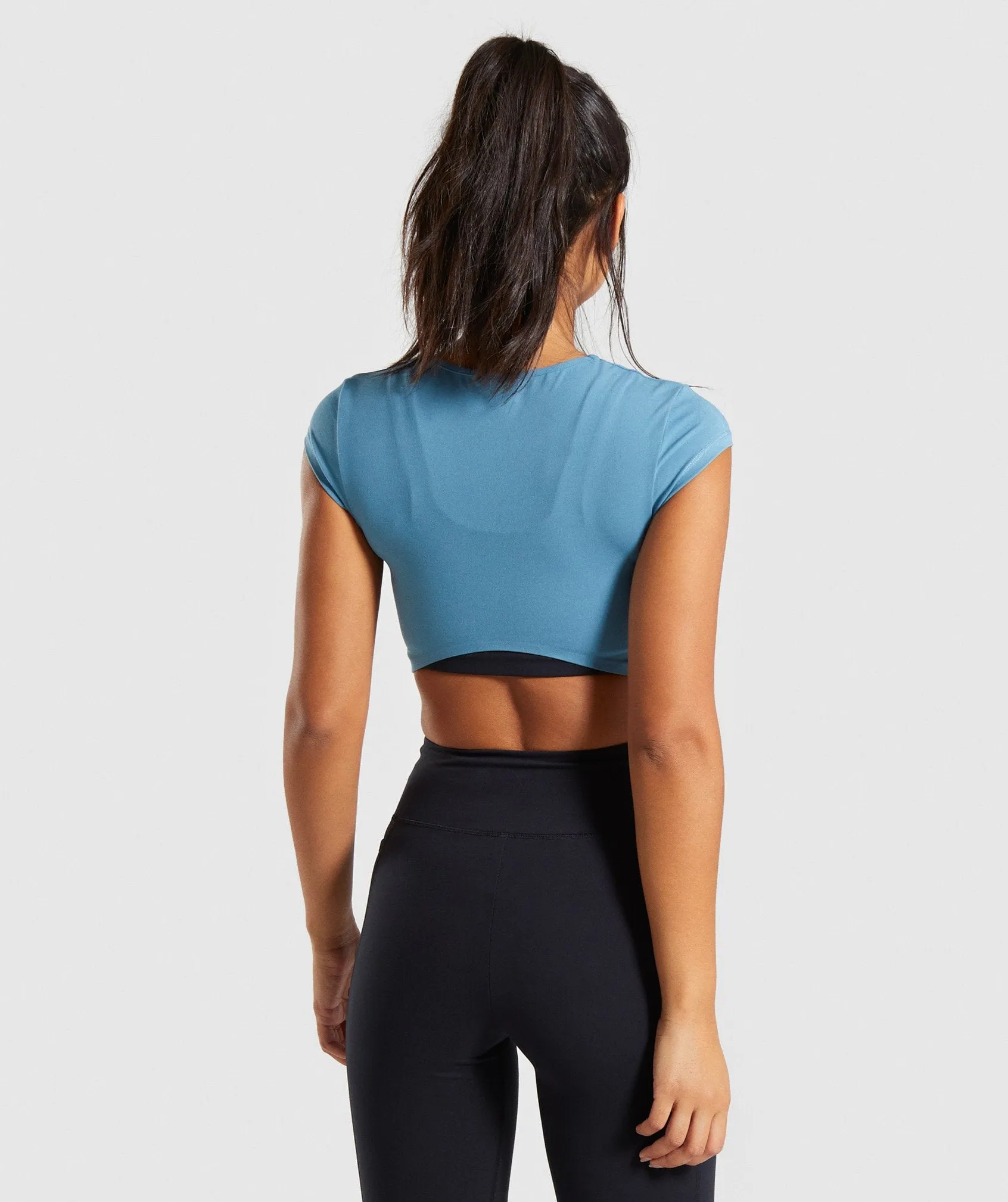 Gymshark Dreamy Cap Sleeve Crop Top - Teal