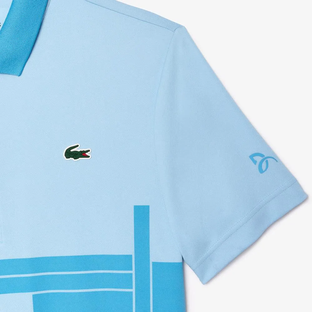 Lacoste Men's Novak Djokovic Tennis X Polo - Light Blue