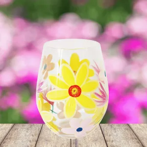 Lynsey Johnstone Hand Painted Daffodils Stemless Glass