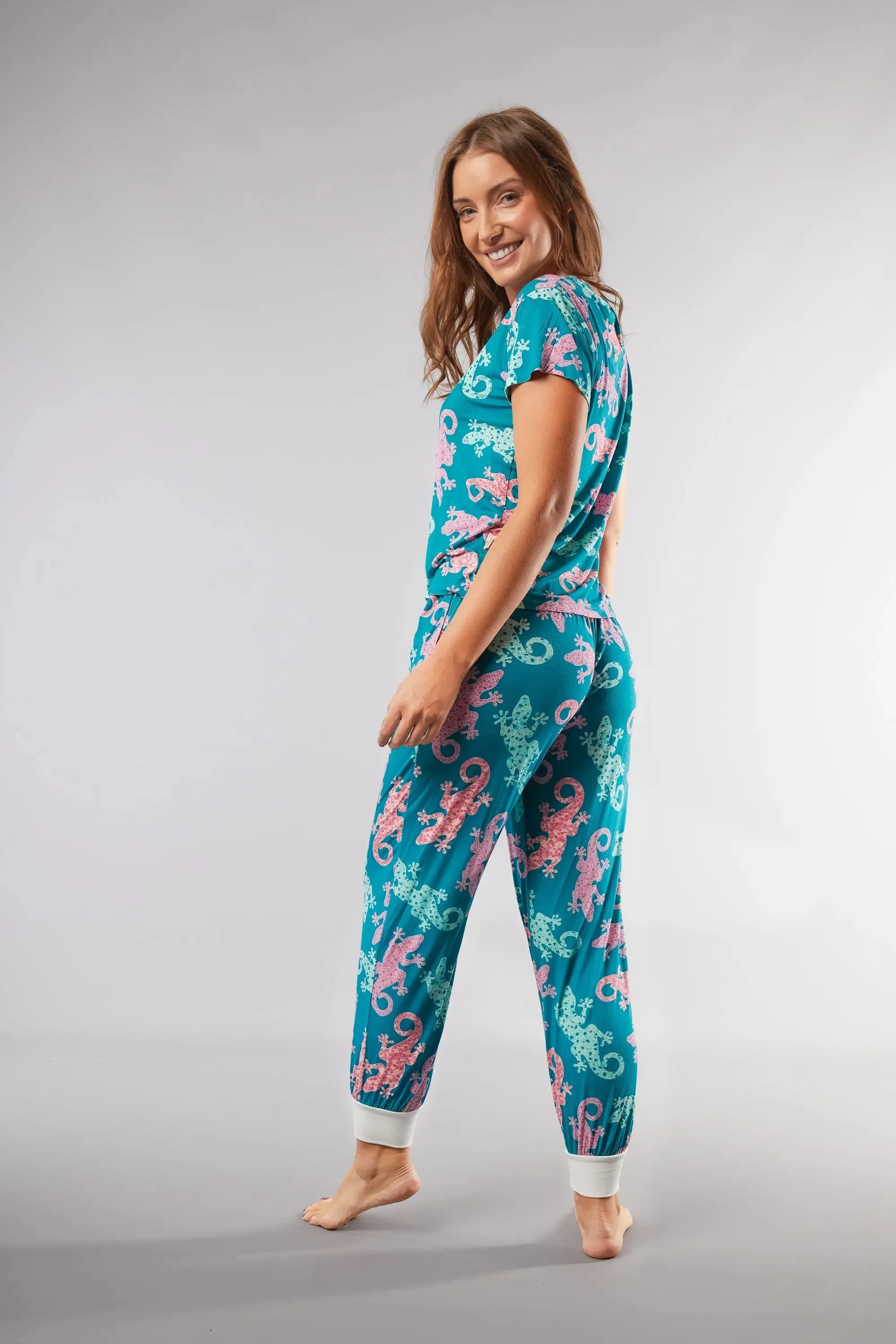 Majorcan Gecko T-Shirt Pyjama Trouser Set