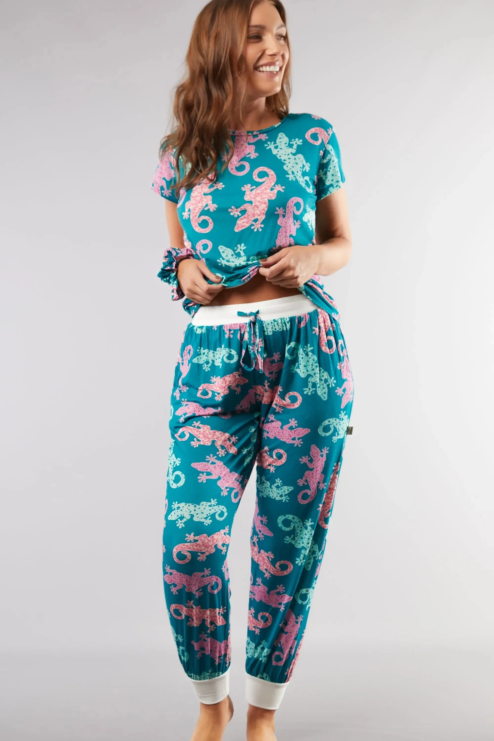 Majorcan Gecko T-Shirt Pyjama Trouser Set