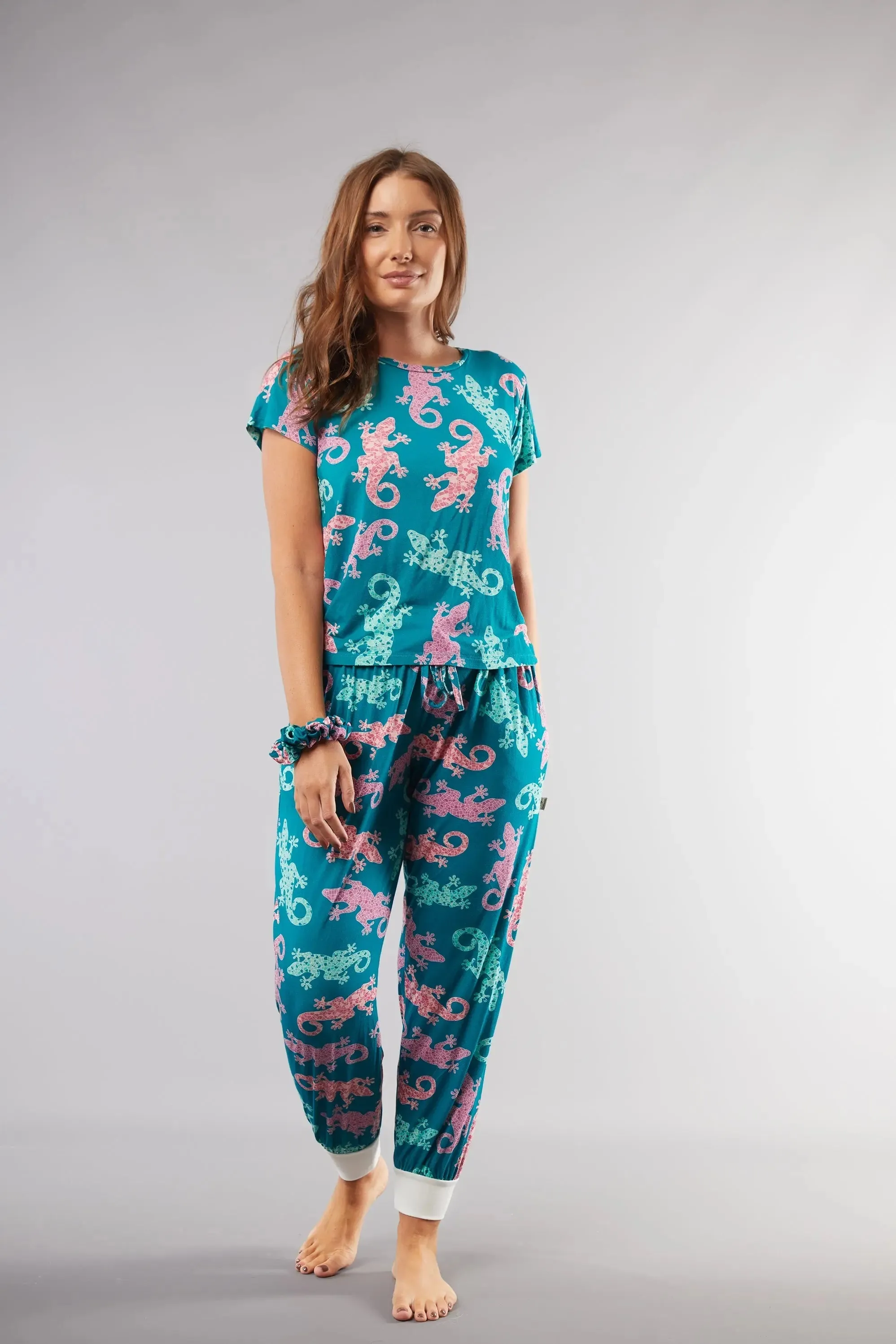 Majorcan Gecko T-Shirt Pyjama Trouser Set