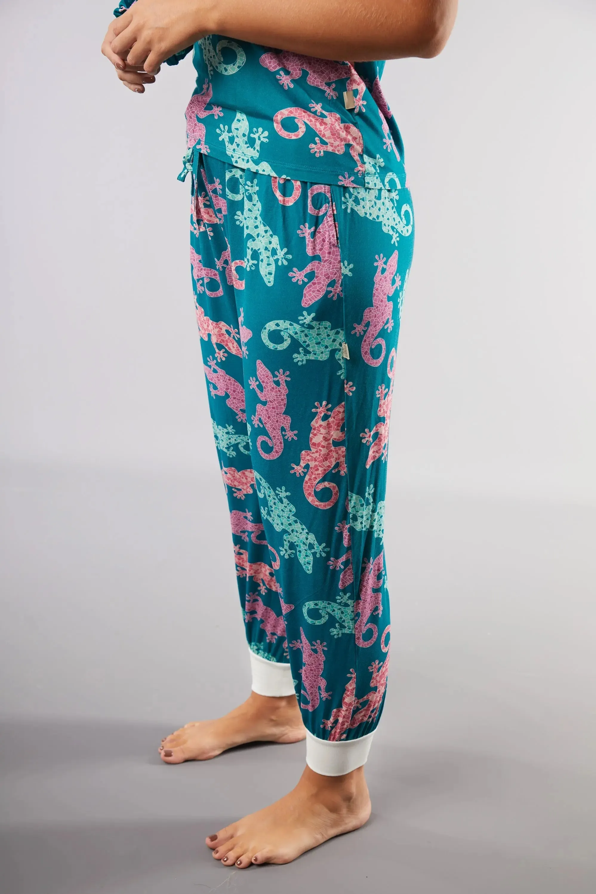 Majorcan Gecko T-Shirt Pyjama Trouser Set