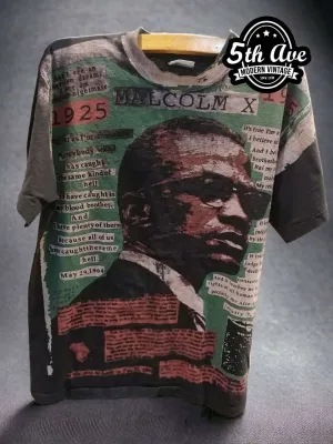 Malcolm X  Mosquitohead AOP all over print New Vintage T shirt