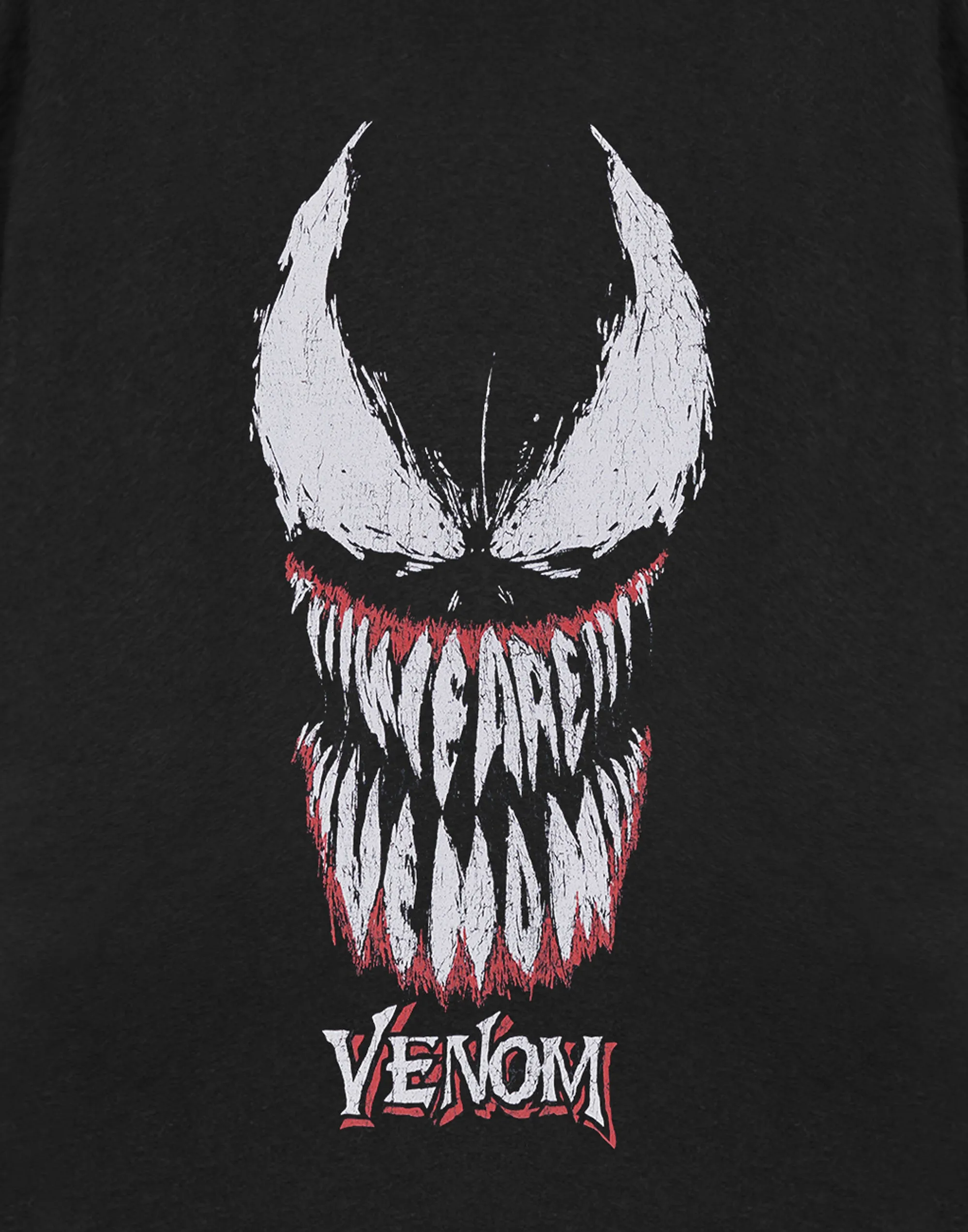 Marvel Venom Face Mens Black Short Sleeved T-Shirt