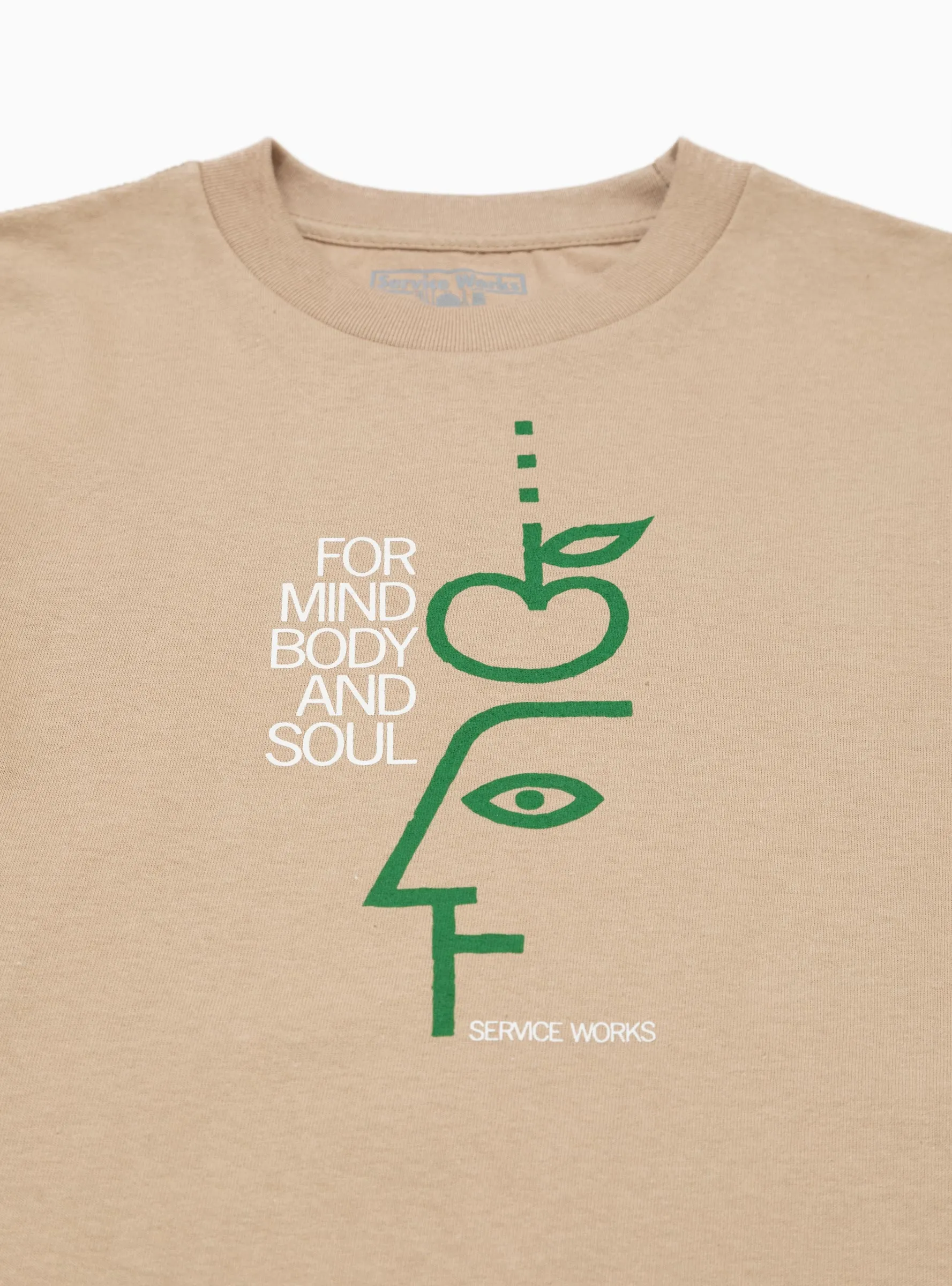 Mind, Body & Soul T-shirt Mushroom Beige