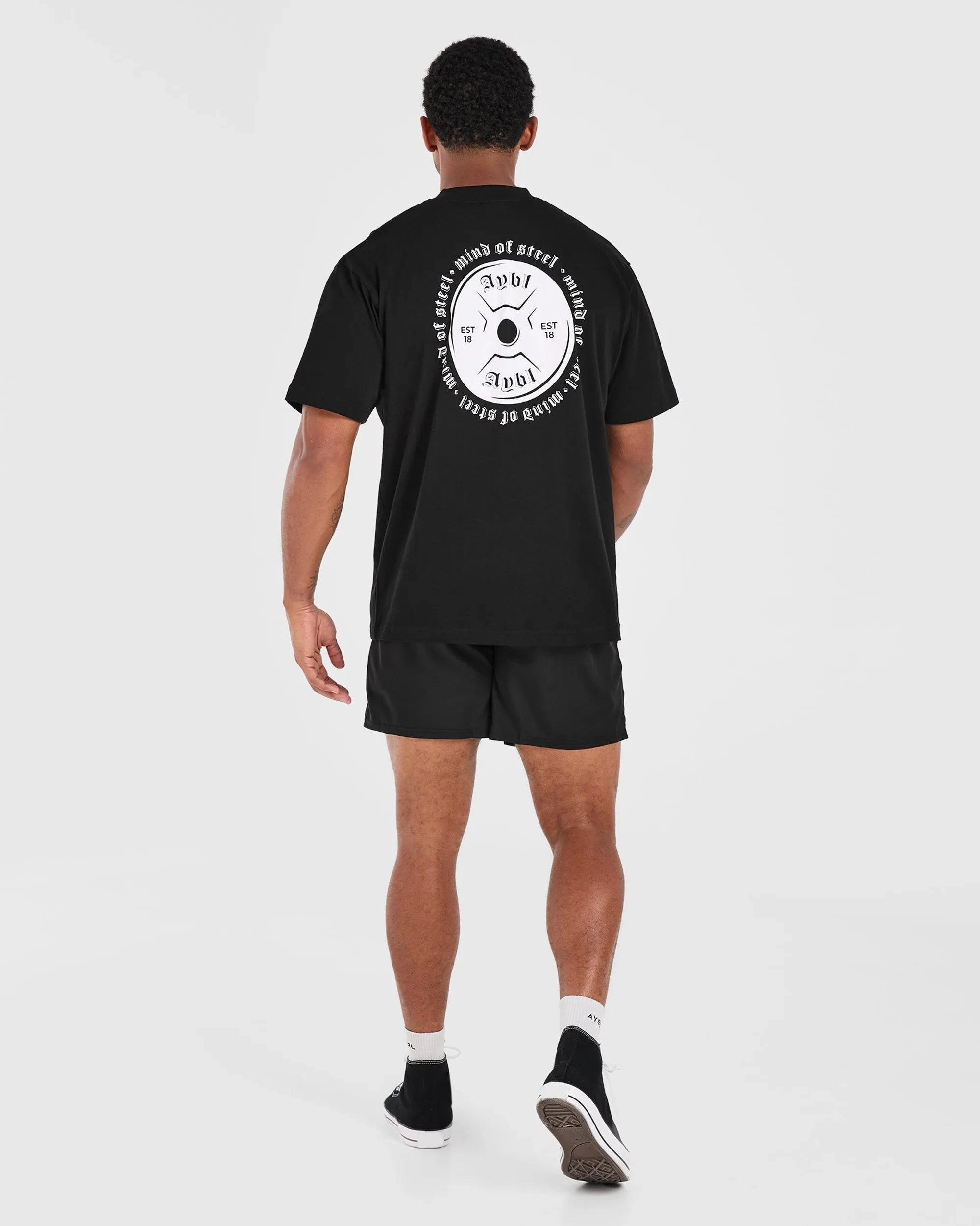 Mind of Steel Oversized T Shirt - Black