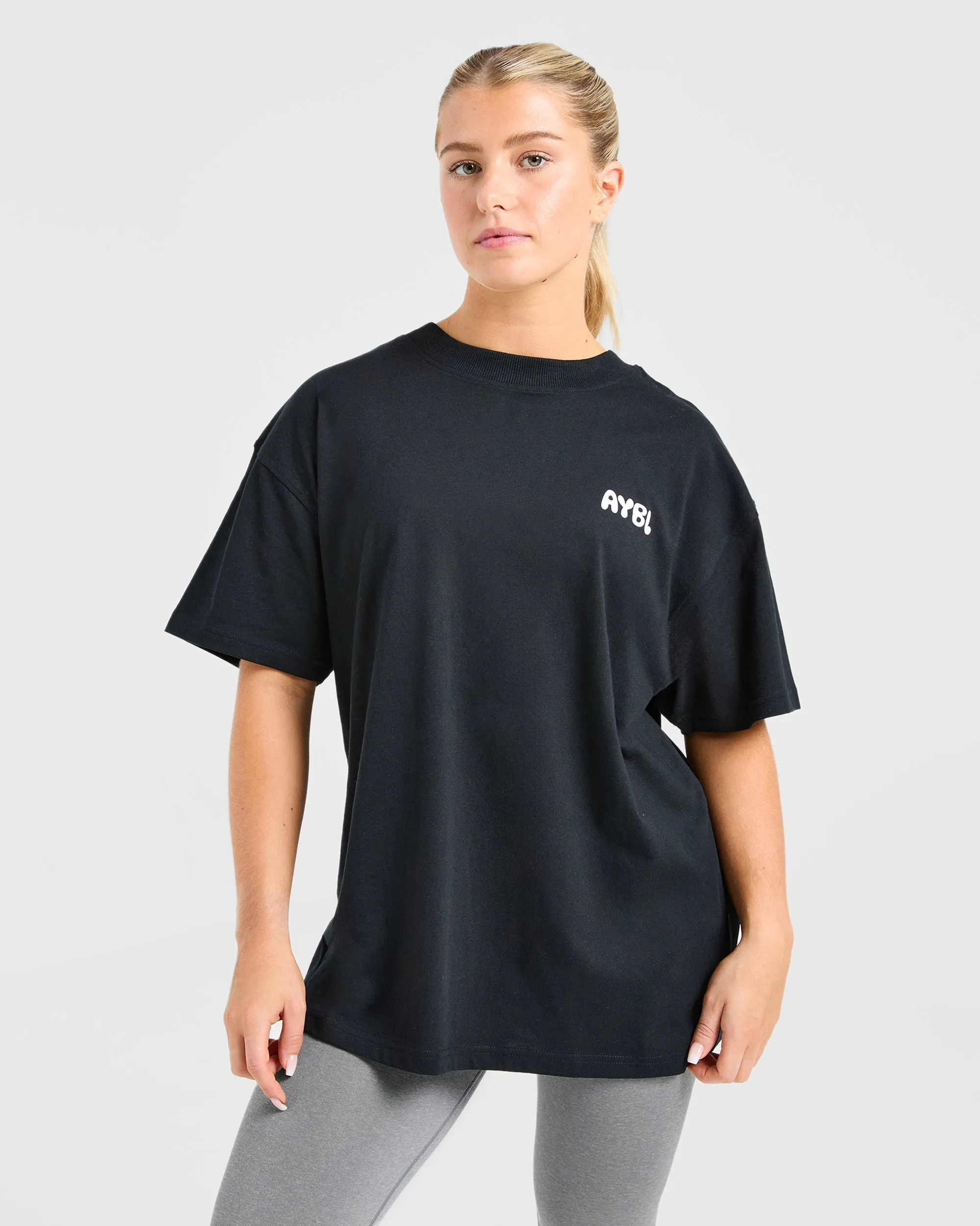 Mind Over Matter V2 Oversized T Shirt - Black