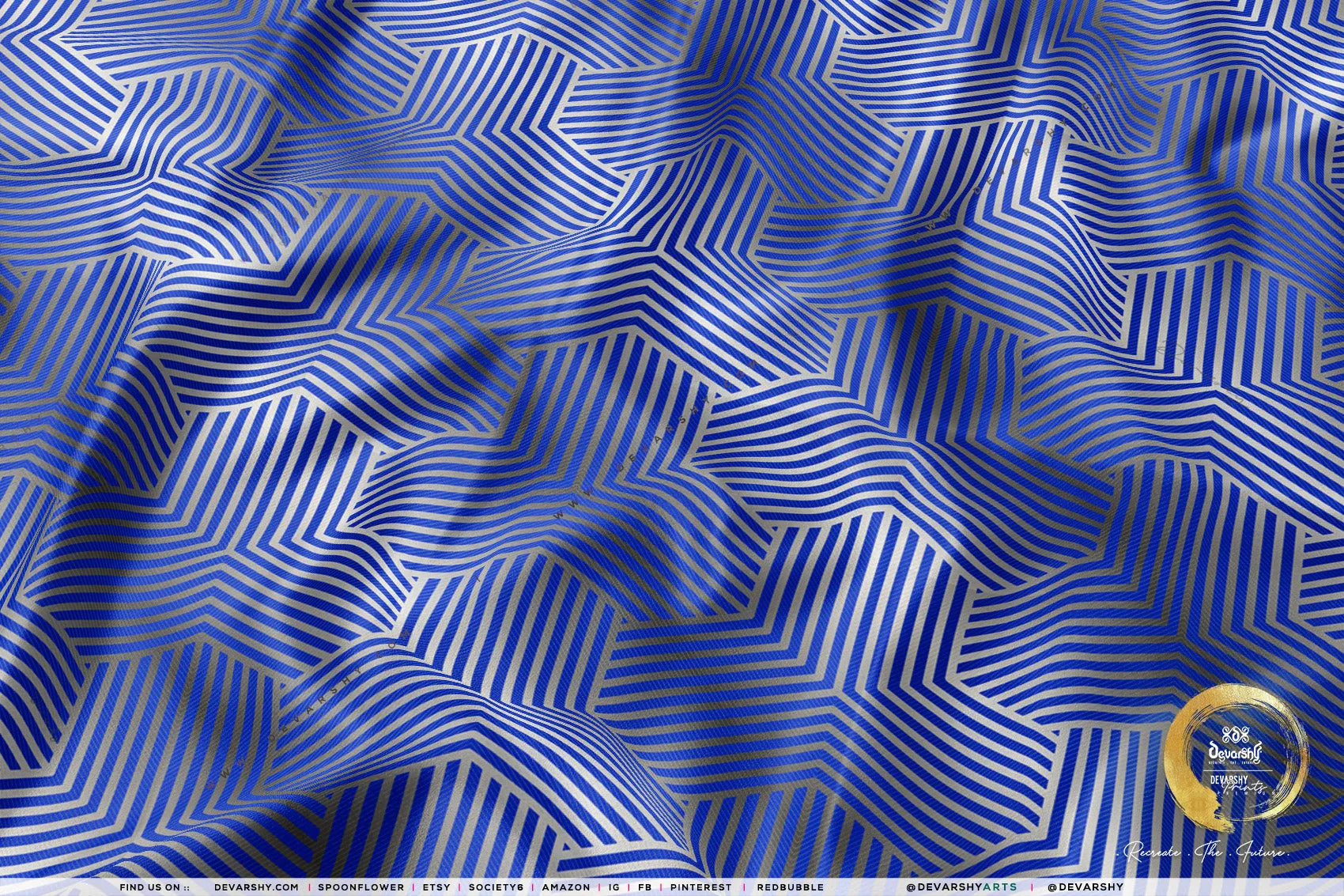 Optical Apparel Fabric 3Meters , 4 Colors | 8 Fabric Options | Abstract Fabric By the Yard | D20095