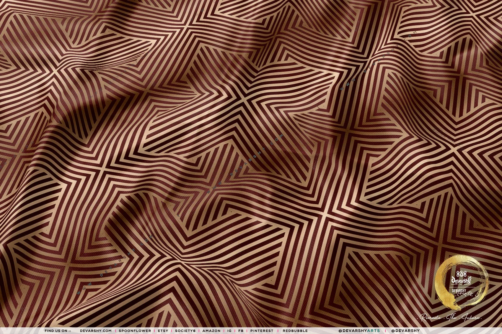 Optical Stripes Apparel Fabric 3Meters , 4 Colors | 8 Fabric Options | Abstract Fabric By the Yard | D20098