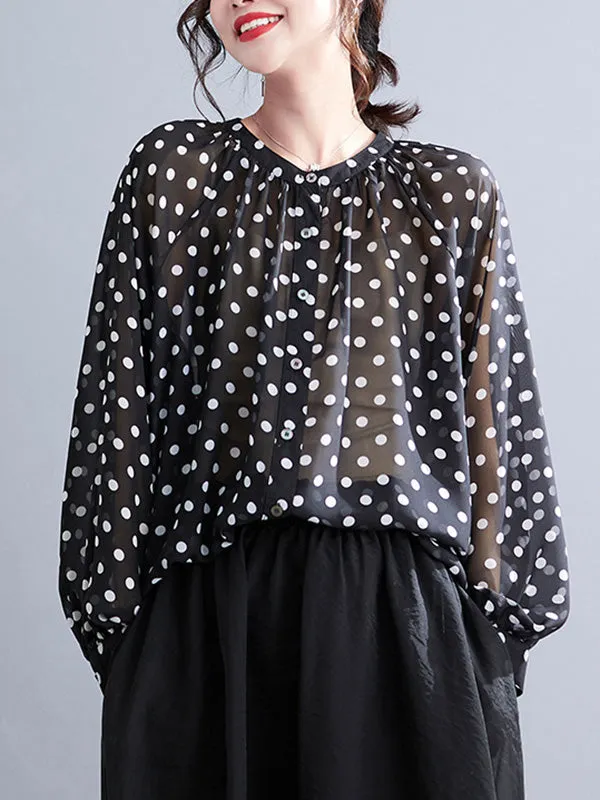 Original Casual Polka-Dot Blouse